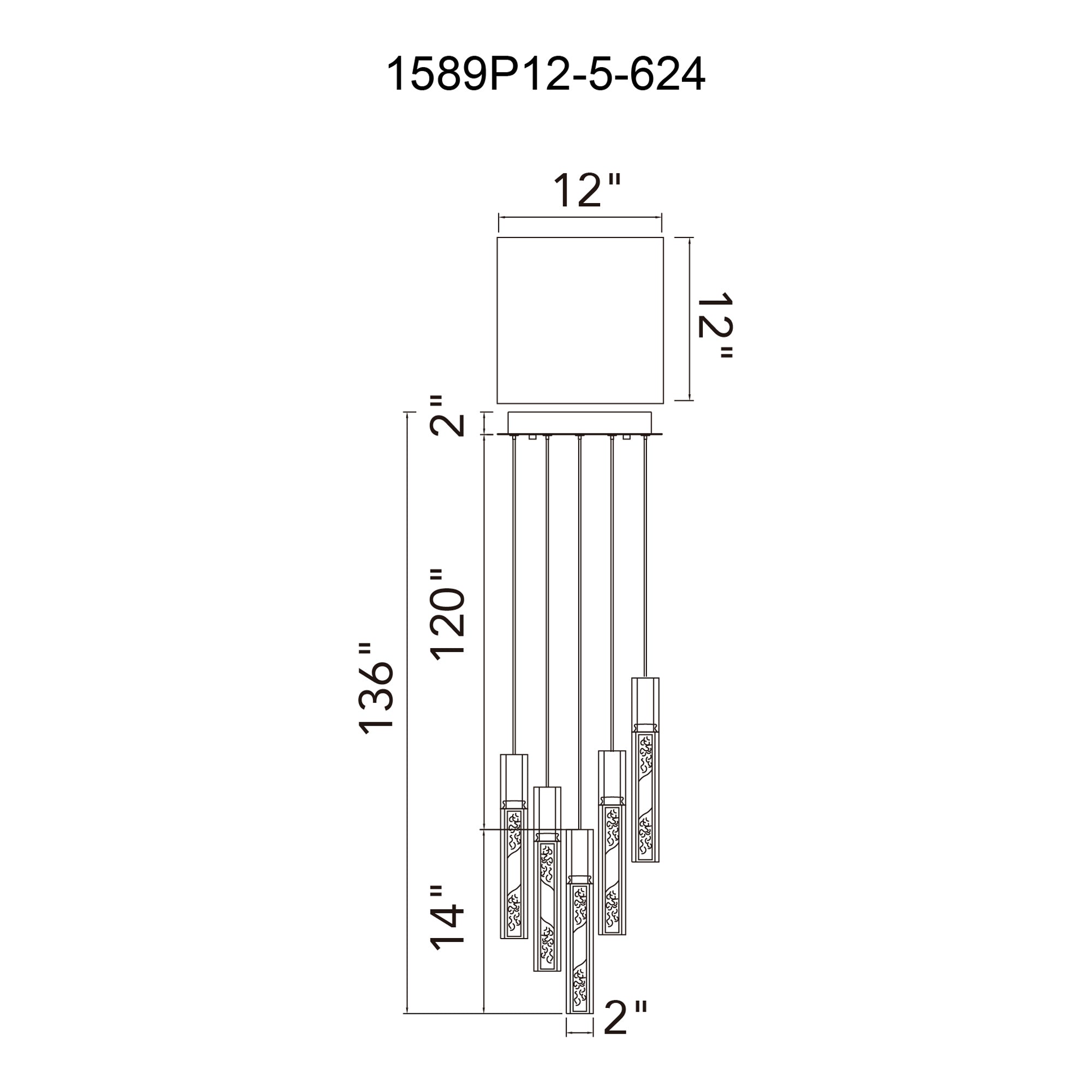 Greta Integrated LED 12in Brass Mini Pendant with Handcrafted Glass - CWI Lighting