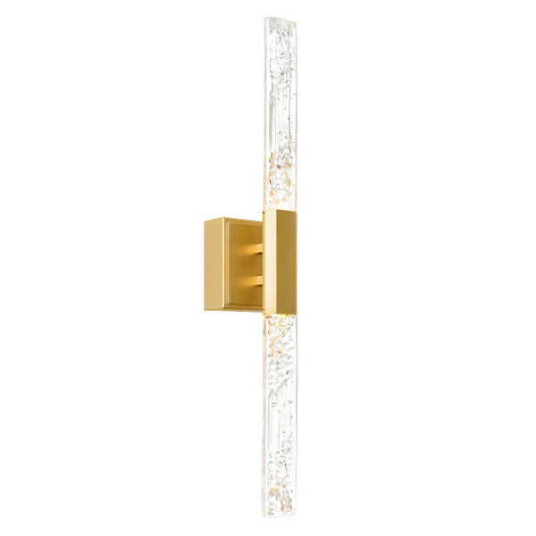 Greta Integrated LED 24in Brass Vanity Light with Handcrafted Glass - CWI Lighting