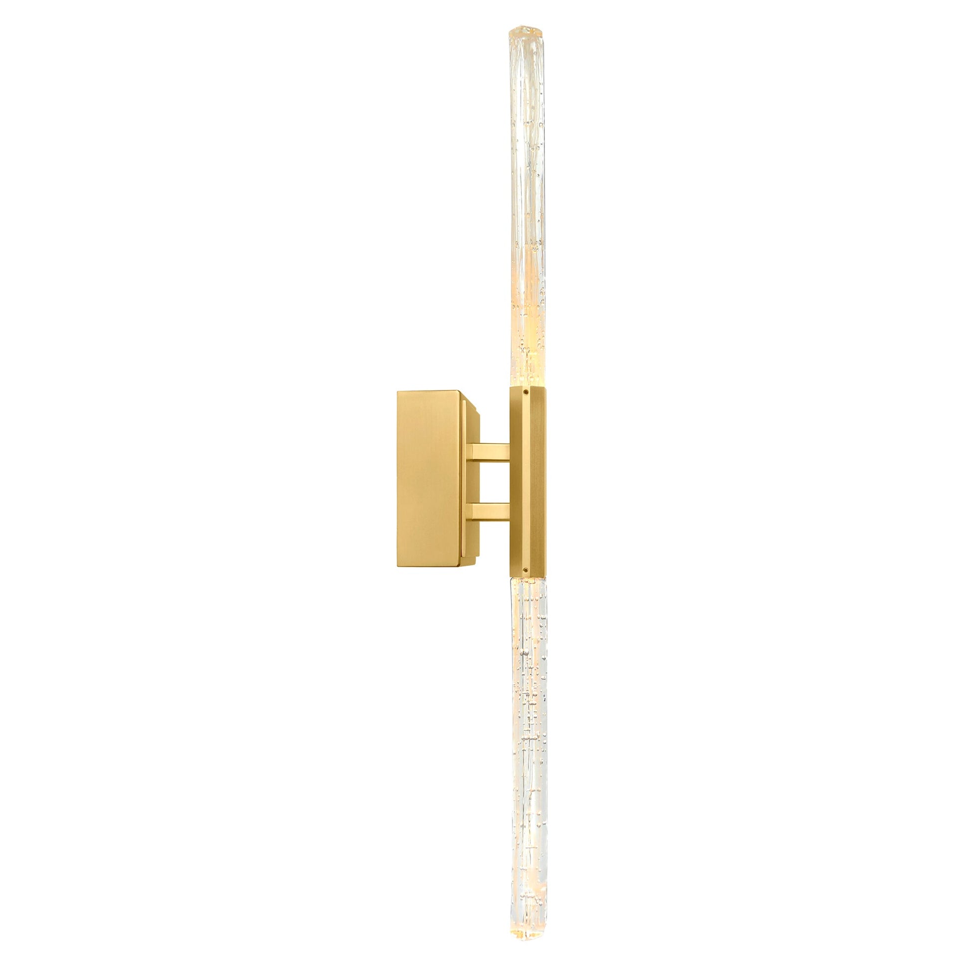 Greta Integrated LED 24in Brass Vanity Light with Handcrafted Glass - CWI Lighting