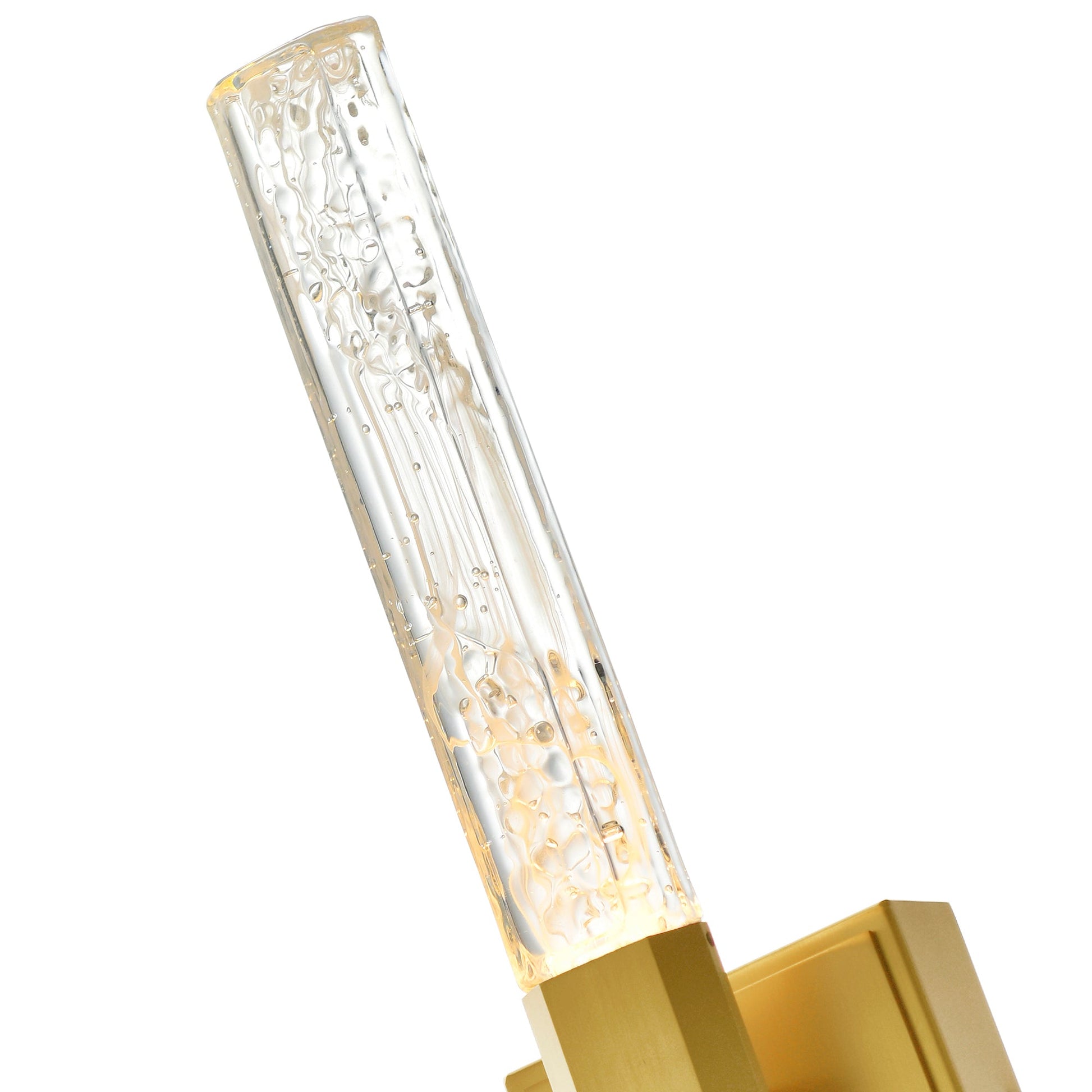 Greta Integrated LED 24in Brass Vanity Light with Handcrafted Glass - CWI Lighting