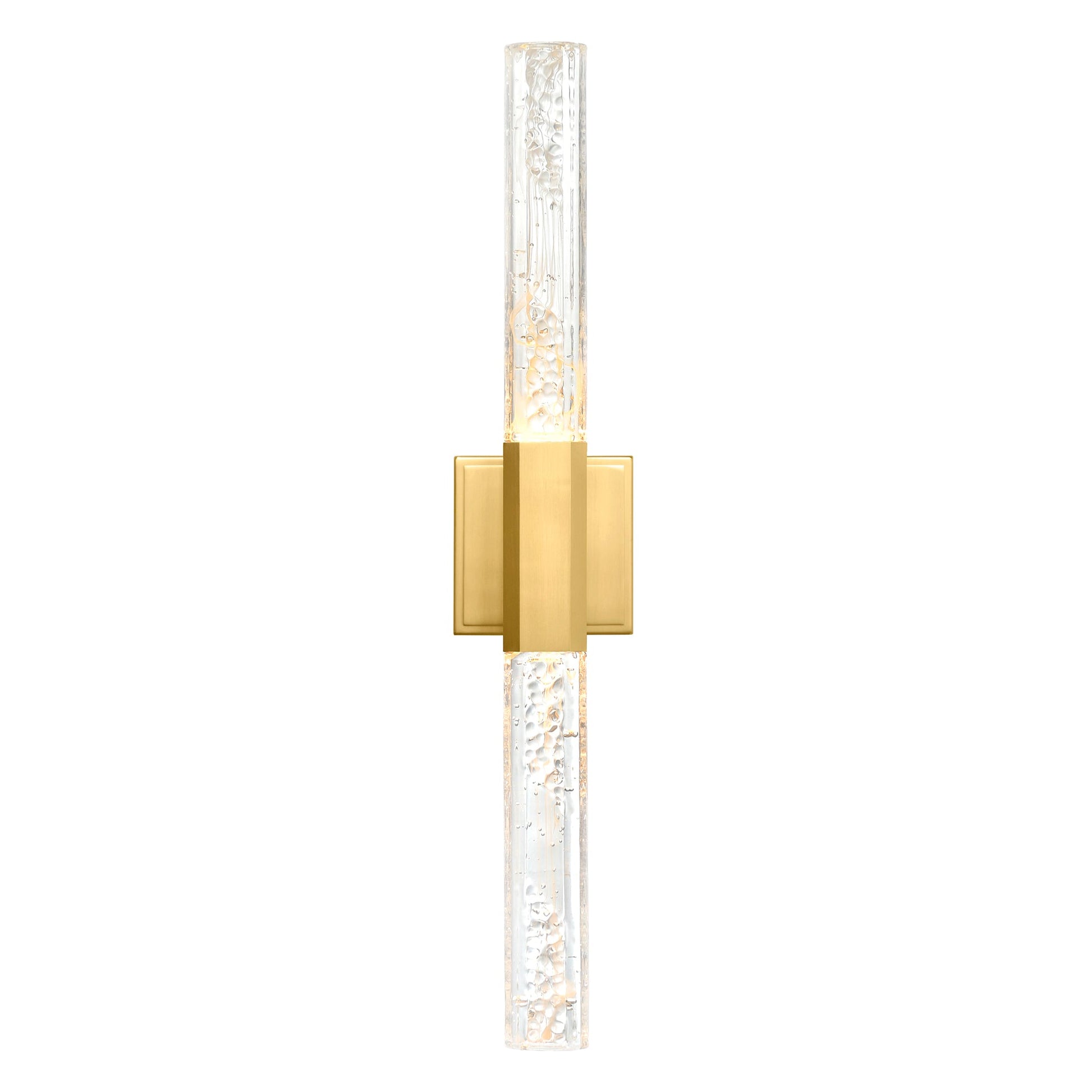 Greta Integrated LED 24in Brass Vanity Light with Handcrafted Glass - CWI Lighting
