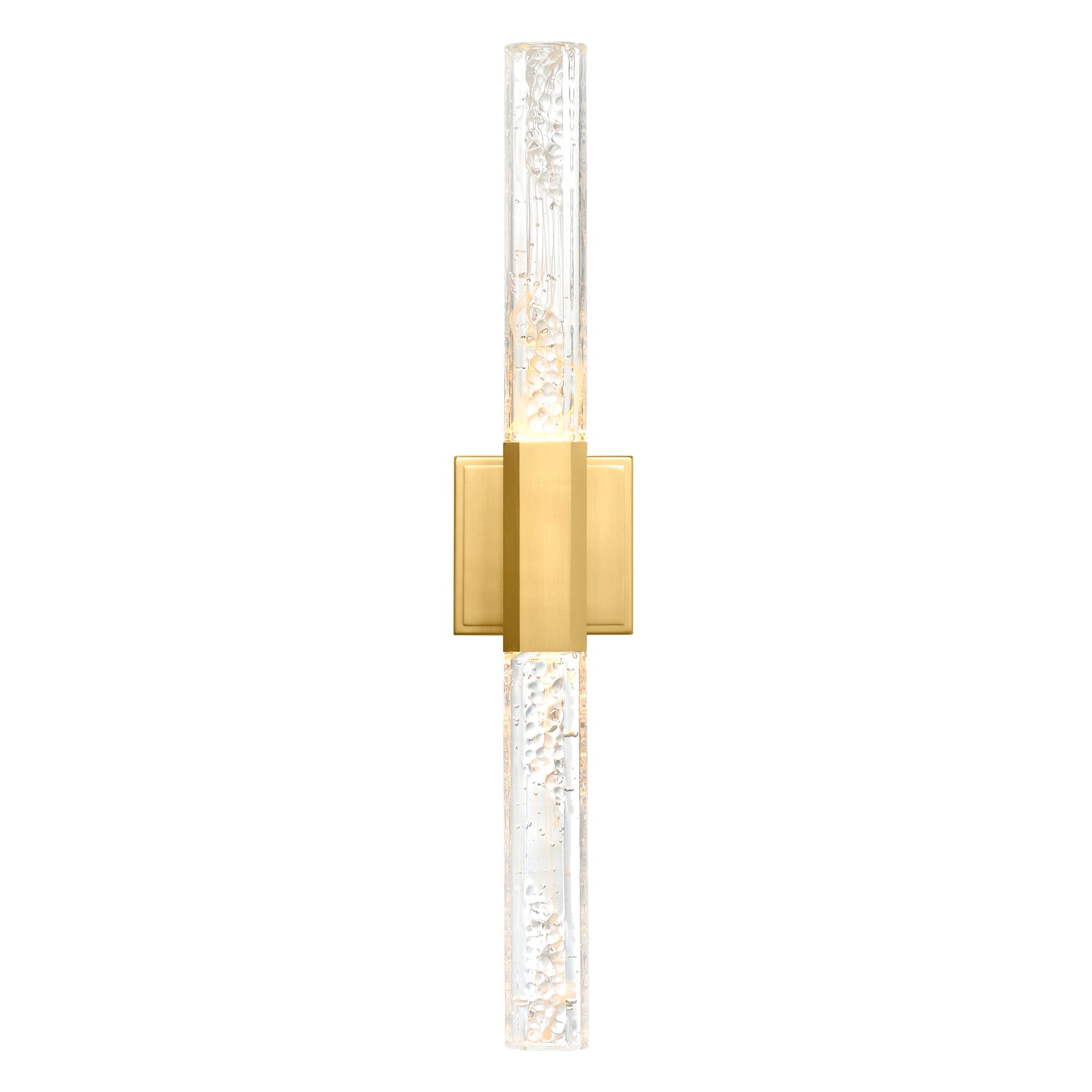 Greta Integrated LED 24in Brass Vanity Light with Handcrafted Glass - CWI Lighting