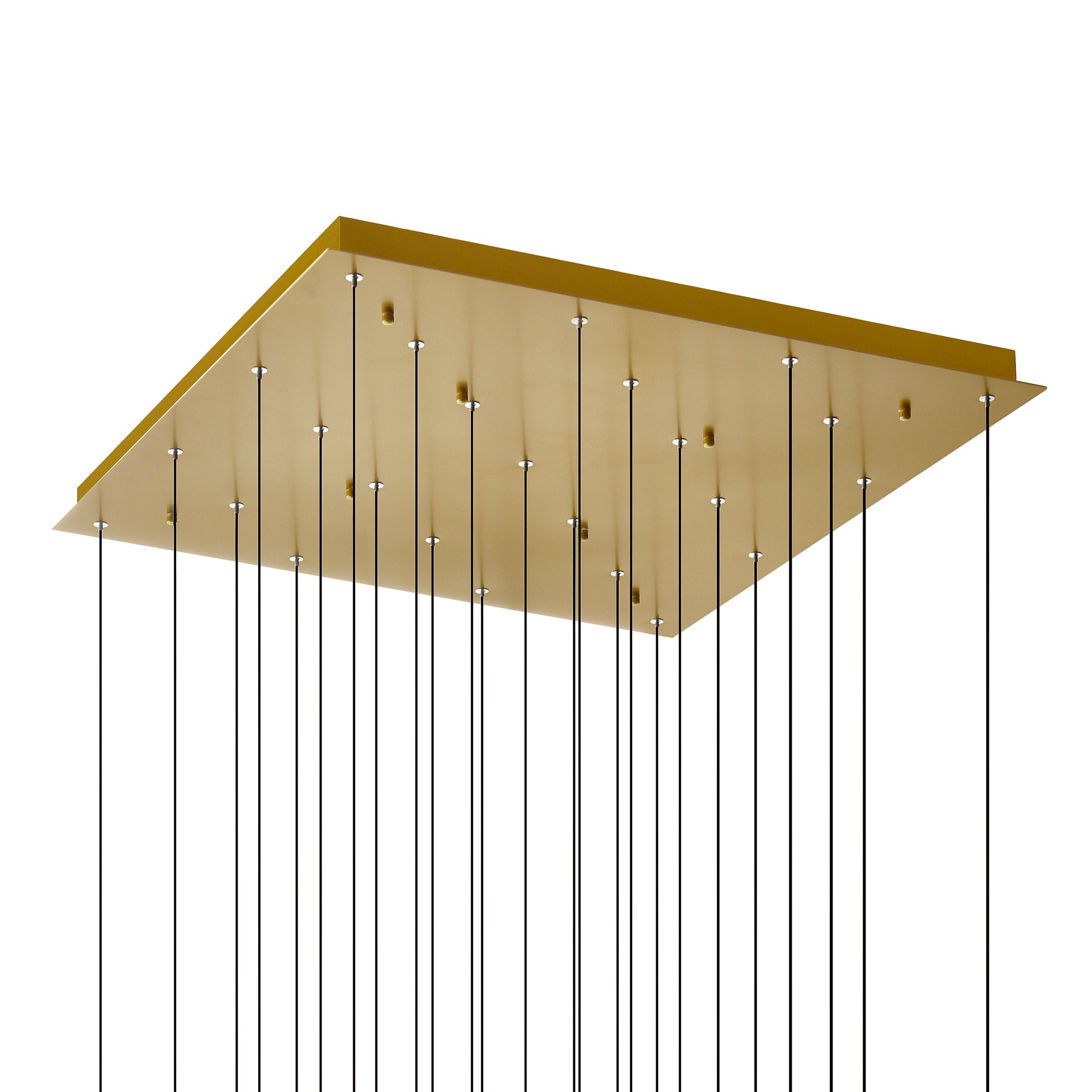 Greta Integrated LED 28in Brass Chandelier with Handcrafted Glass - CWI Lighting