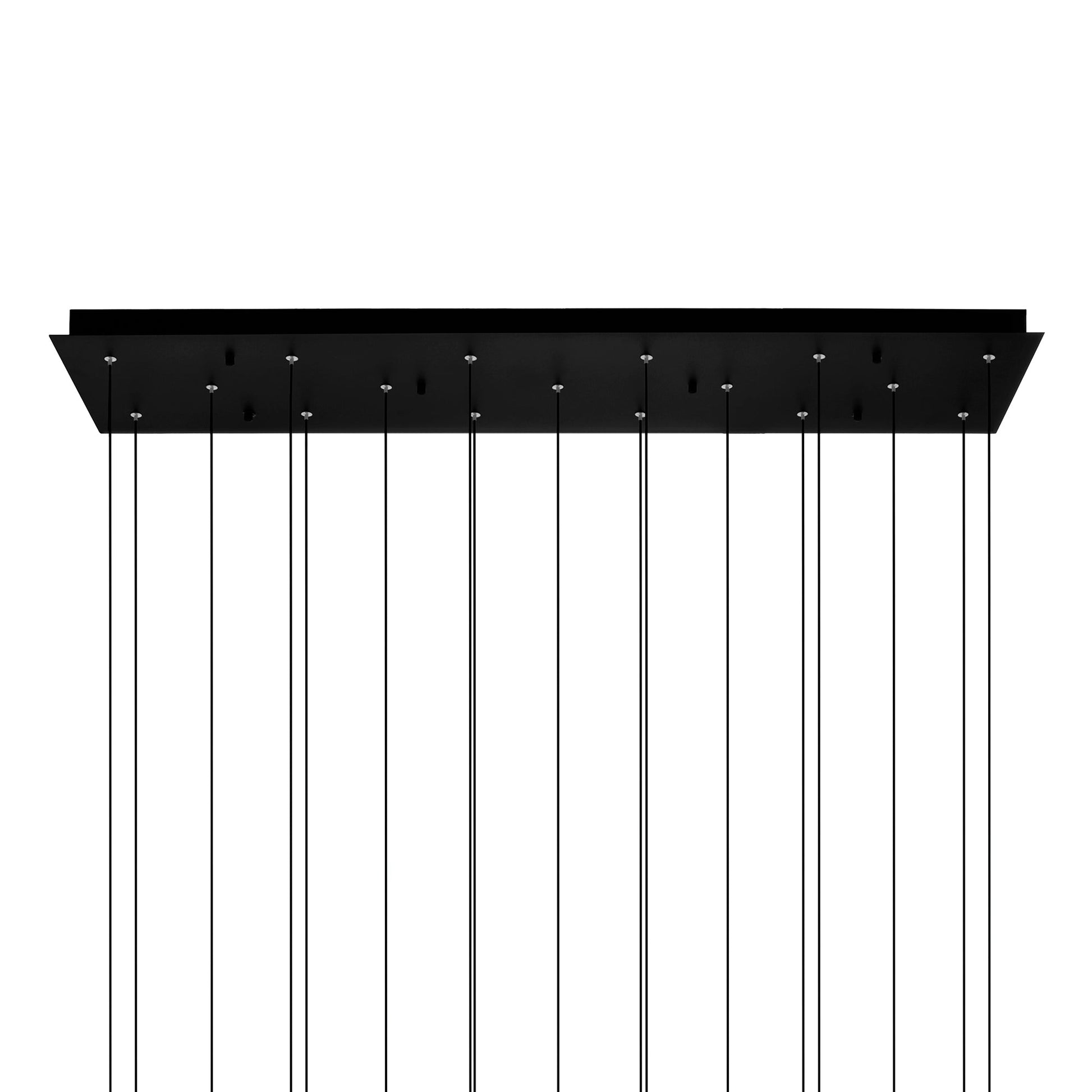 Greta Integrated LED 48in Black Chandelier with Handcrafted Glass - CWI Lighting