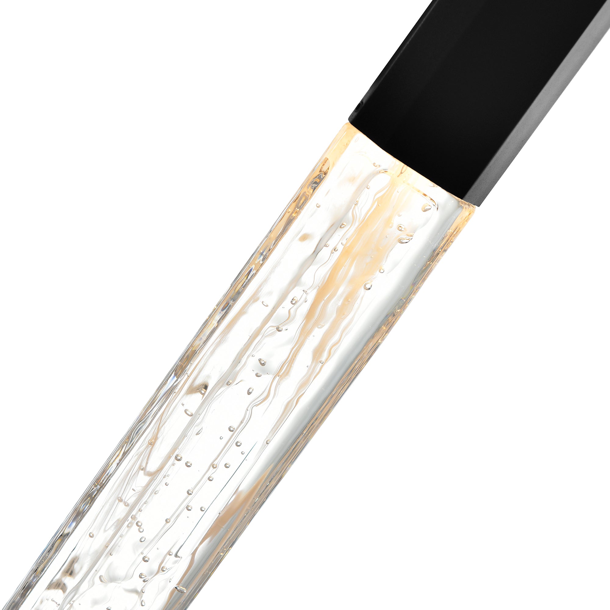 Greta Integrated LED 5in Black Mini Pendant with Handcrafted Glass - CWI Lighting