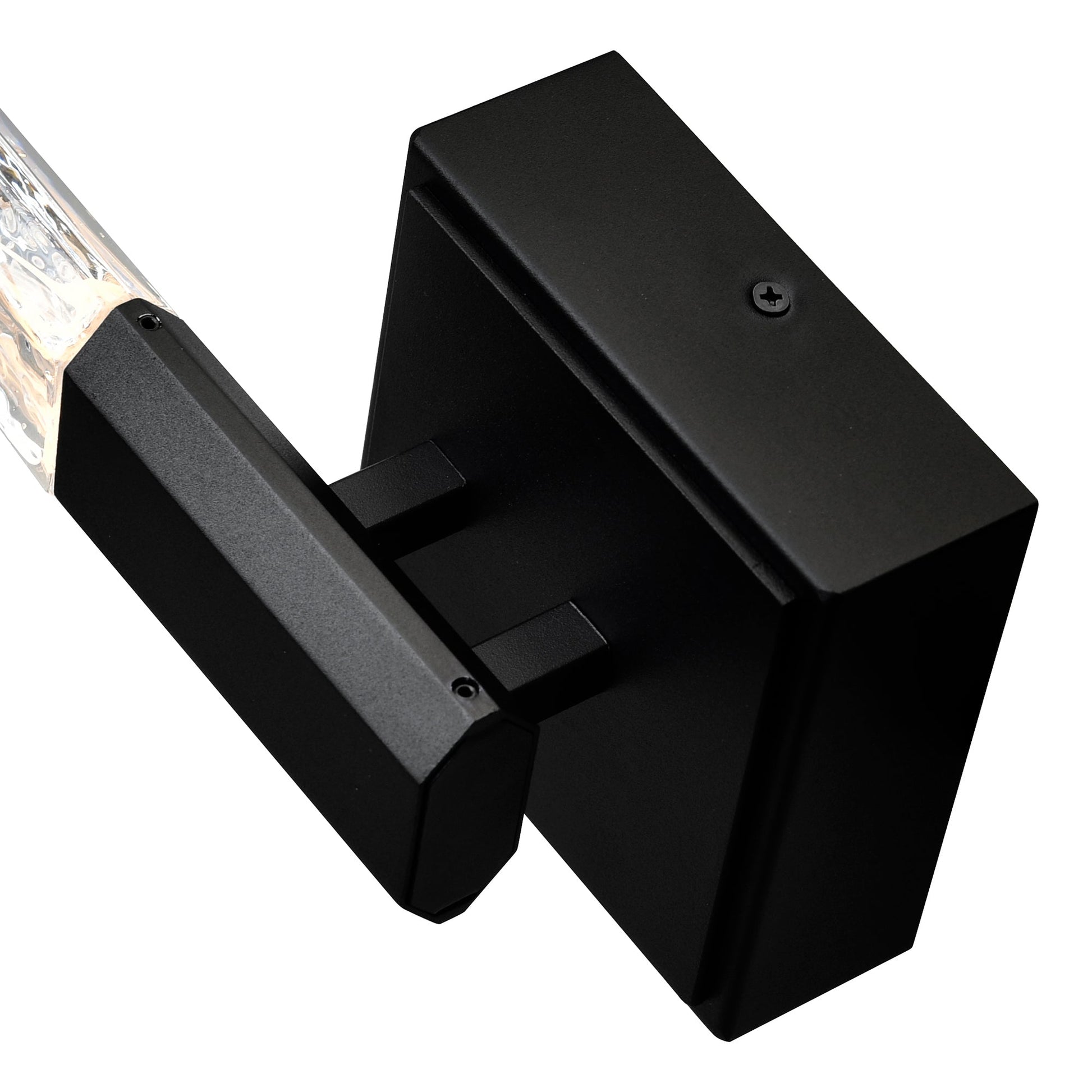 Greta Integrated LED 5in Black Wall Light with Handcrafted Glass - CWI Lighting