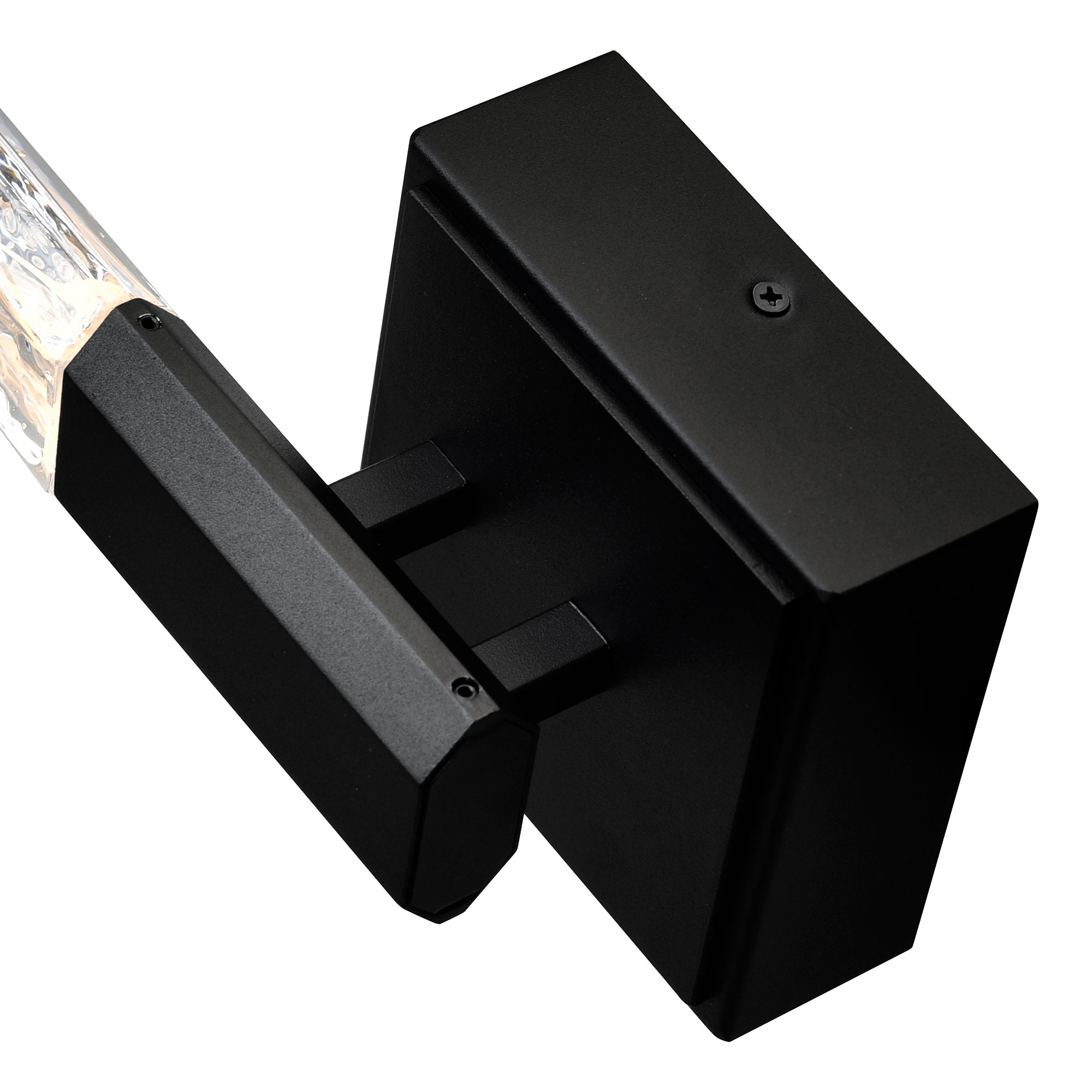 Greta Integrated LED 5in Black Wall Light with Handcrafted Glass - CWI Lighting