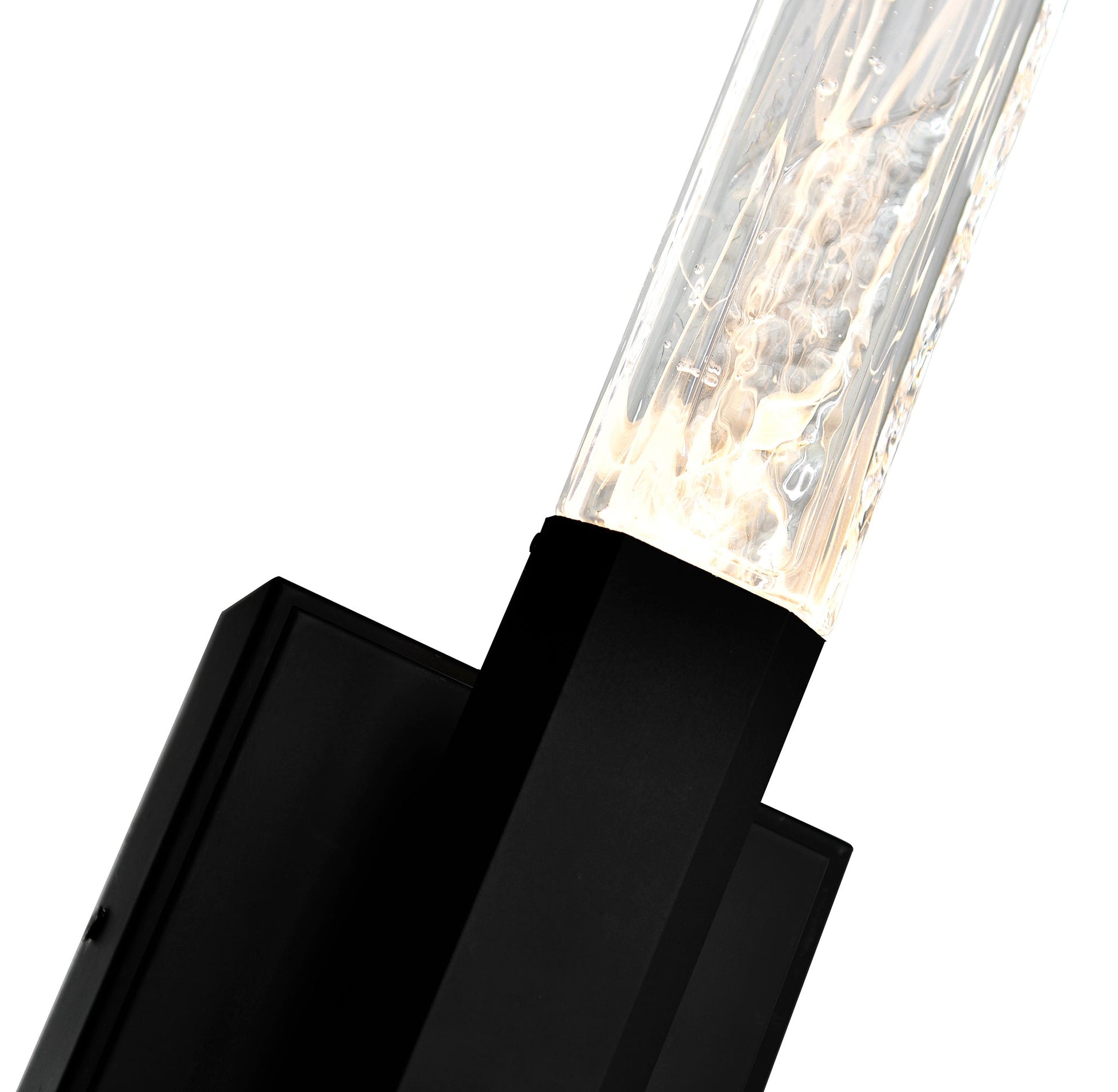 Greta Integrated LED 5in Black Wall Light with Handcrafted Glass - CWI Lighting