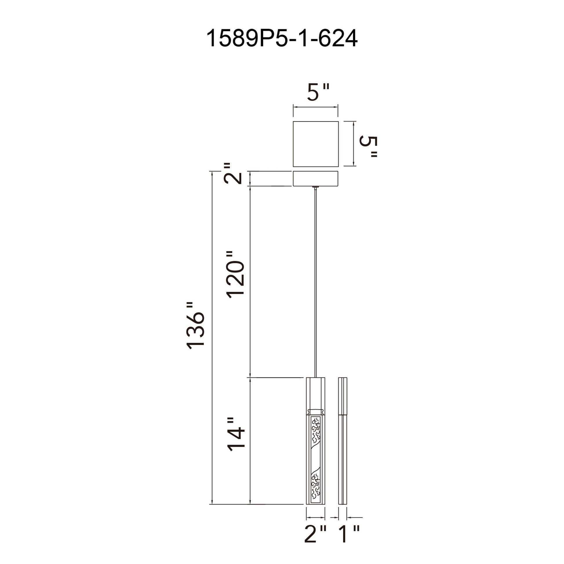 Greta Integrated LED 5in Brass Mini Pendant with Handcrafted Glass - CWI Lighting