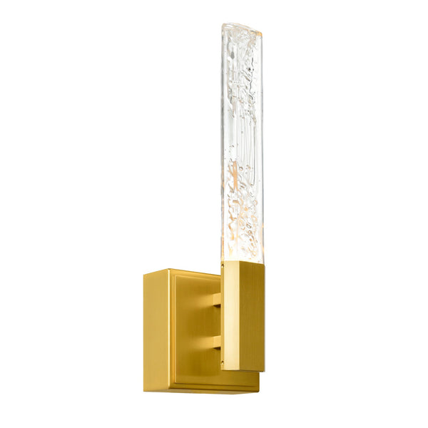 Greta Integrated LED 5in Brass Wall Light with Handcrafted Glass - CWI Lighting