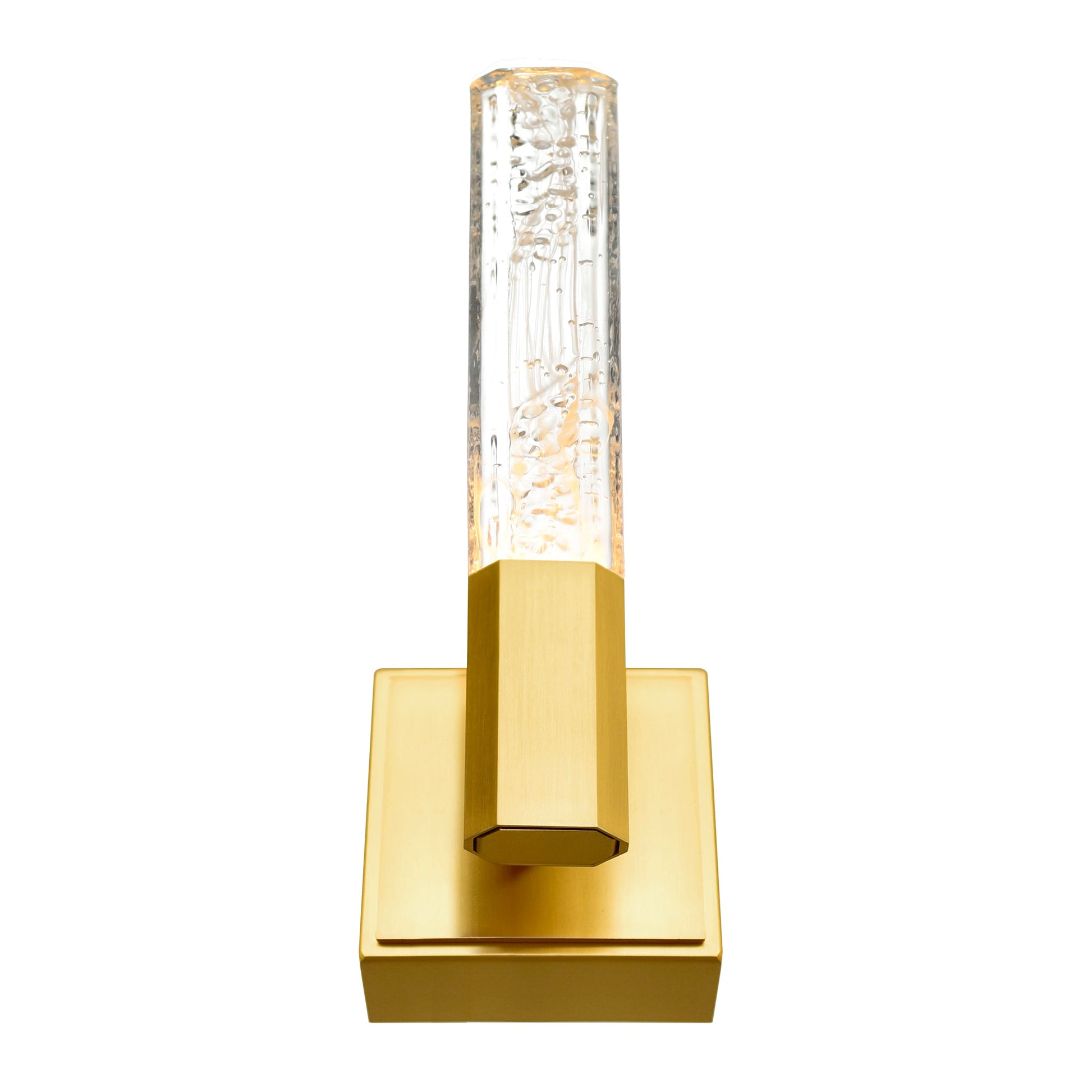 Greta Integrated LED 5in Brass Wall Light with Handcrafted Glass - CWI Lighting