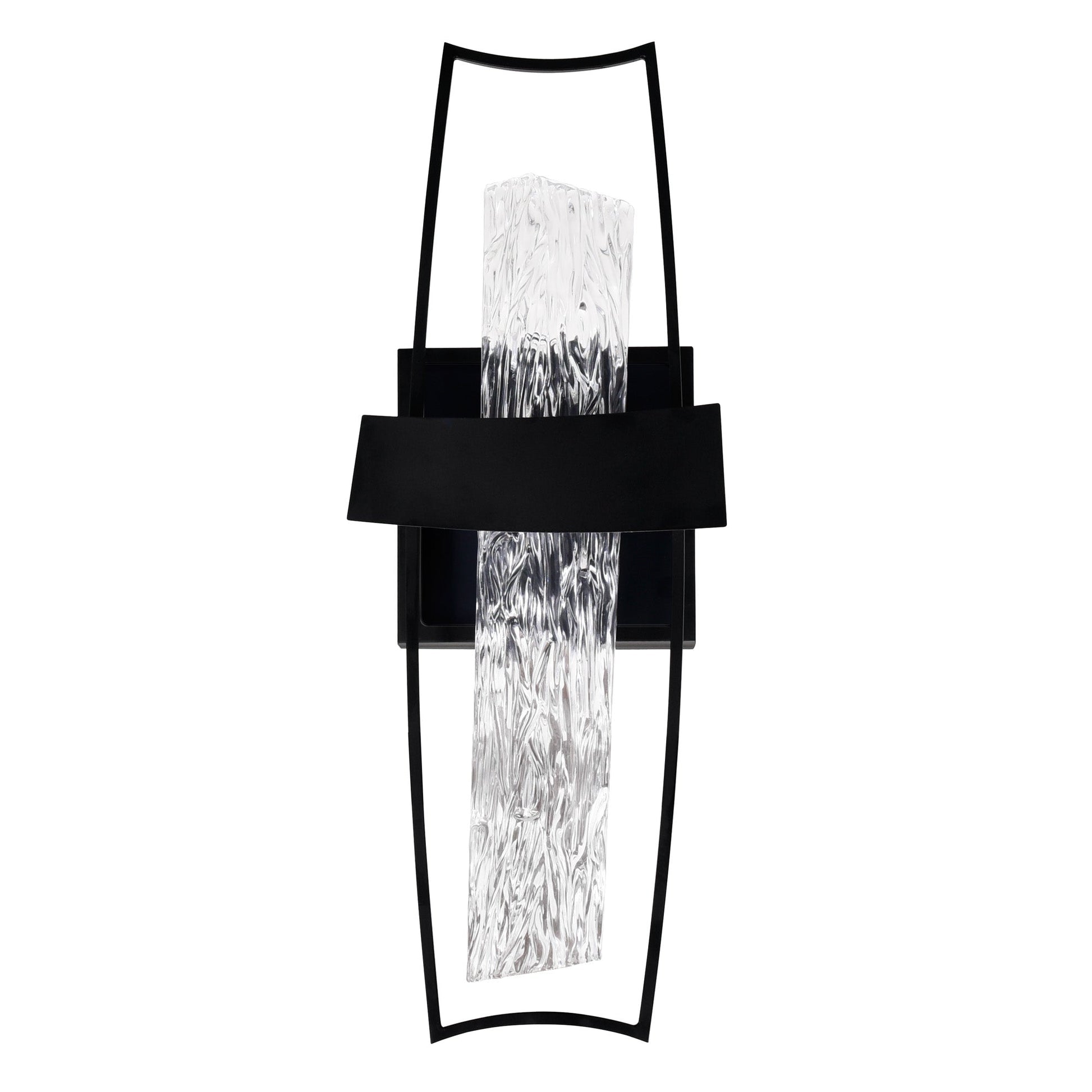 Guadiana Integrated LED 5in Black Wall Light with Handcrafted Glass - CWI Lighting