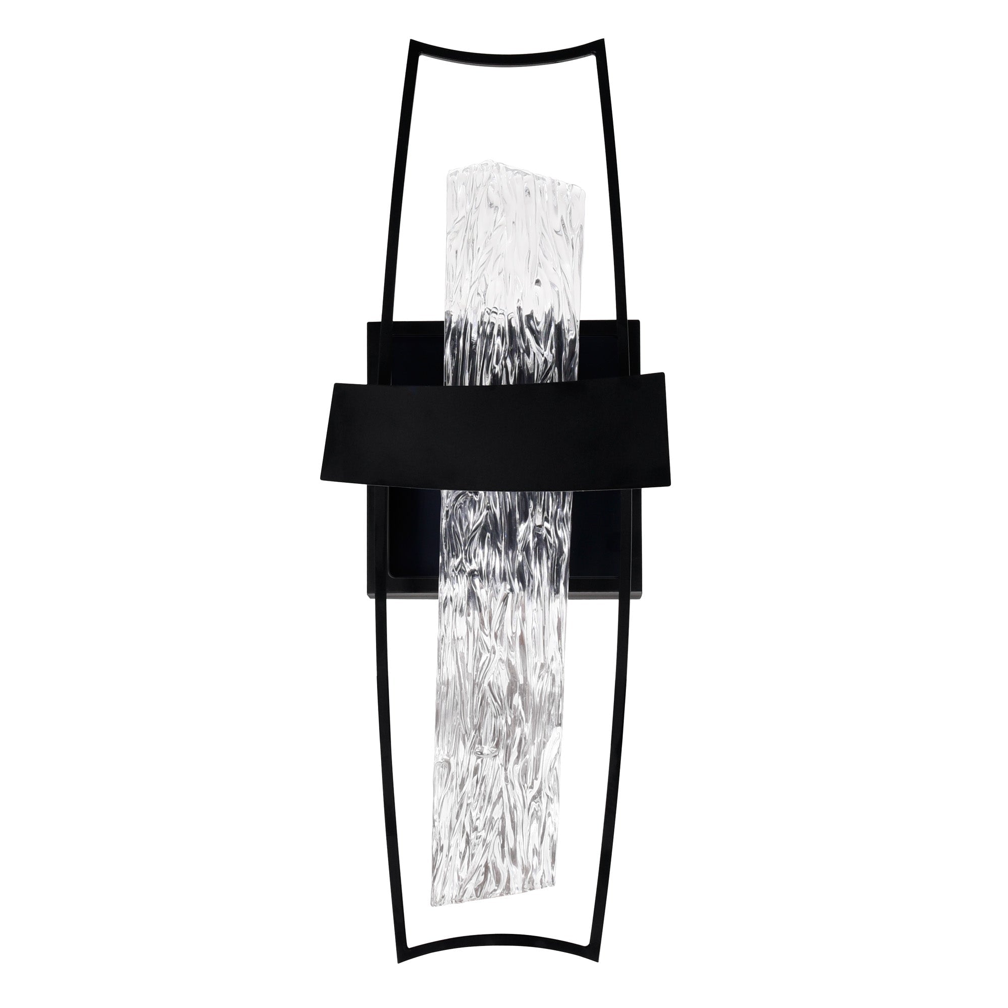Guadiana Integrated LED 5in Black Wall Light with Handcrafted Glass - CWI Lighting