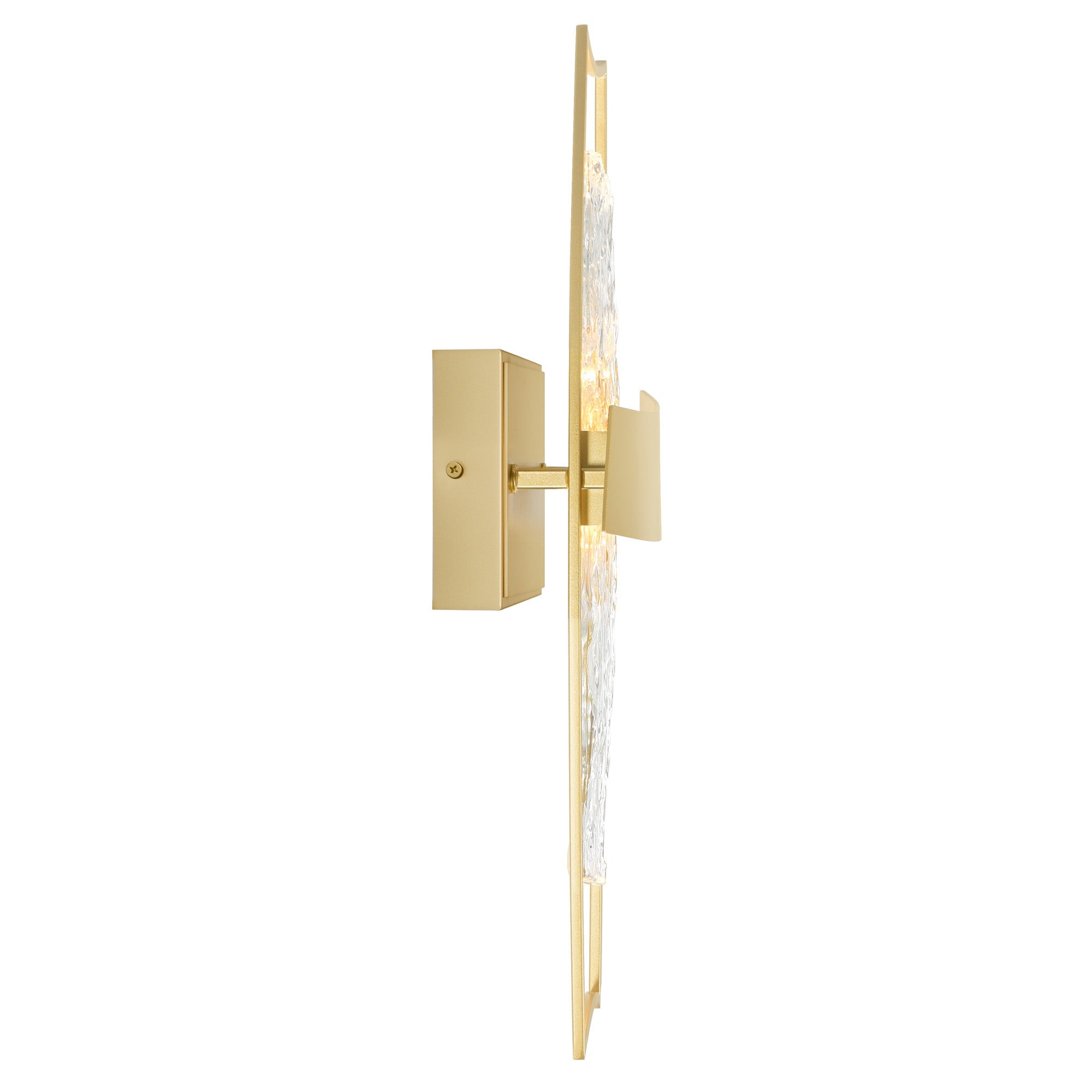 Guadiana Integrated LED 5in Satin Gold Wall Light with Handcrafted Glass - CWI Lighting