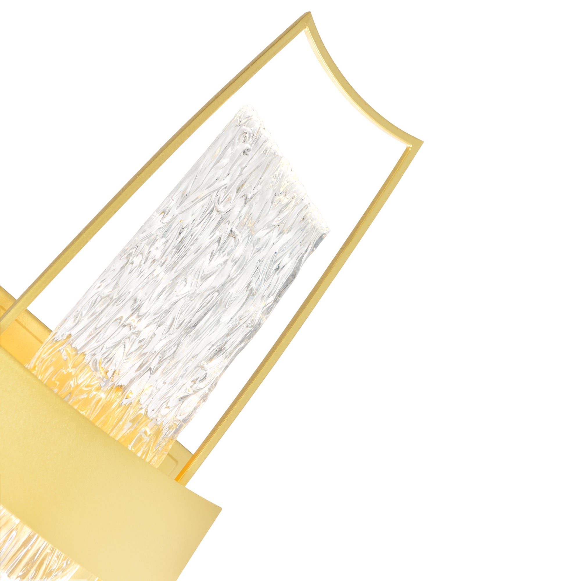 Guadiana Integrated LED 5in Satin Gold Wall Light with Handcrafted Glass - CWI Lighting