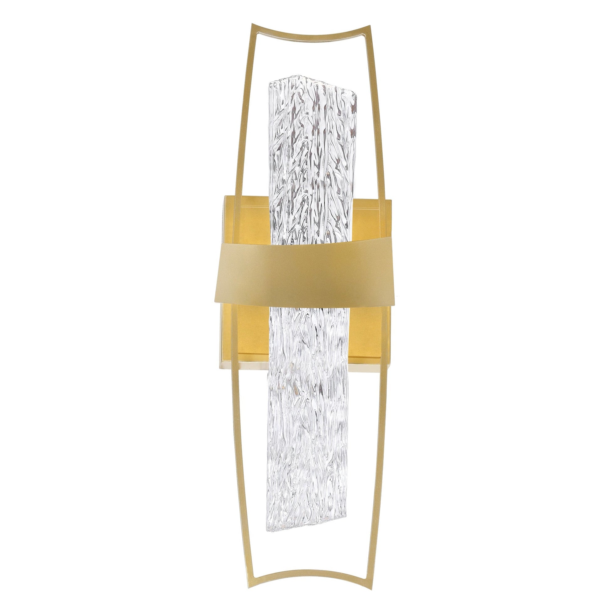 Guadiana Integrated LED 5in Satin Gold Wall Light with Handcrafted Glass - CWI Lighting