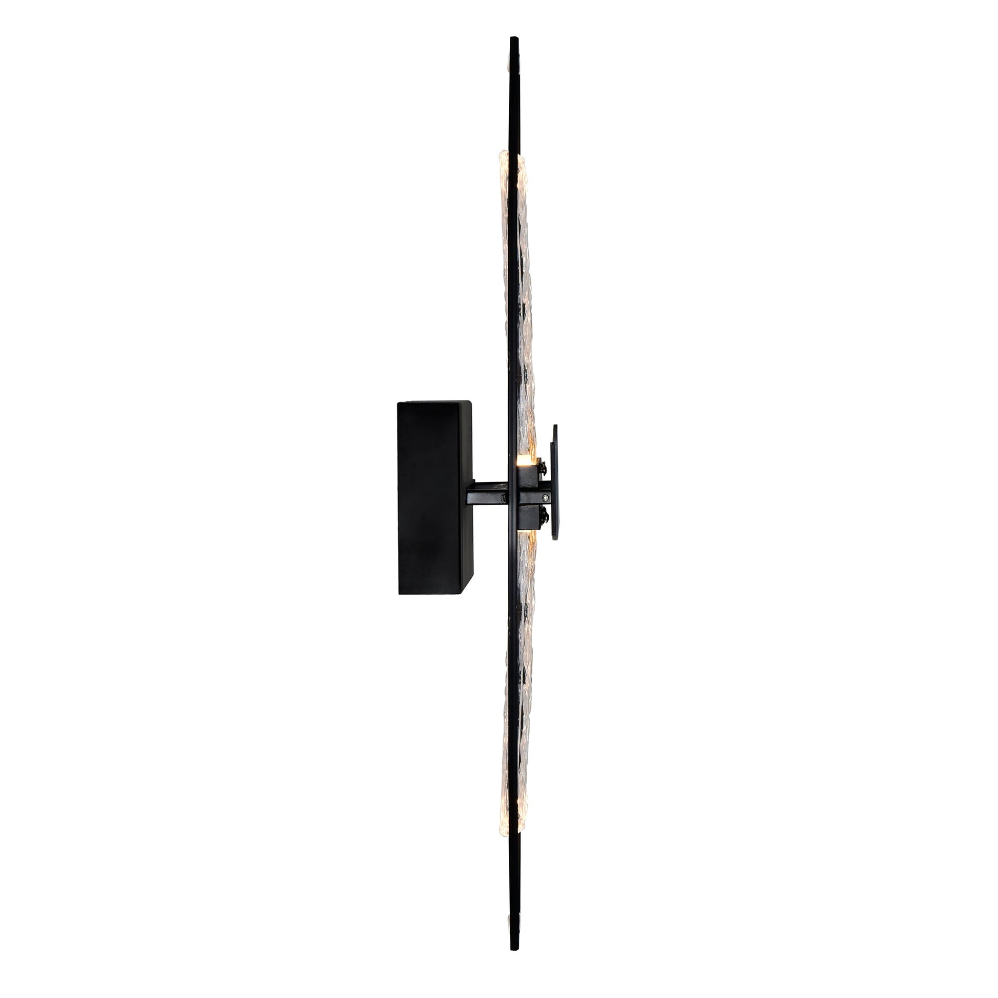 Guadiana Integrated LED 8in Black Wall Light with Handcrafted Glass - CWI Lighting
