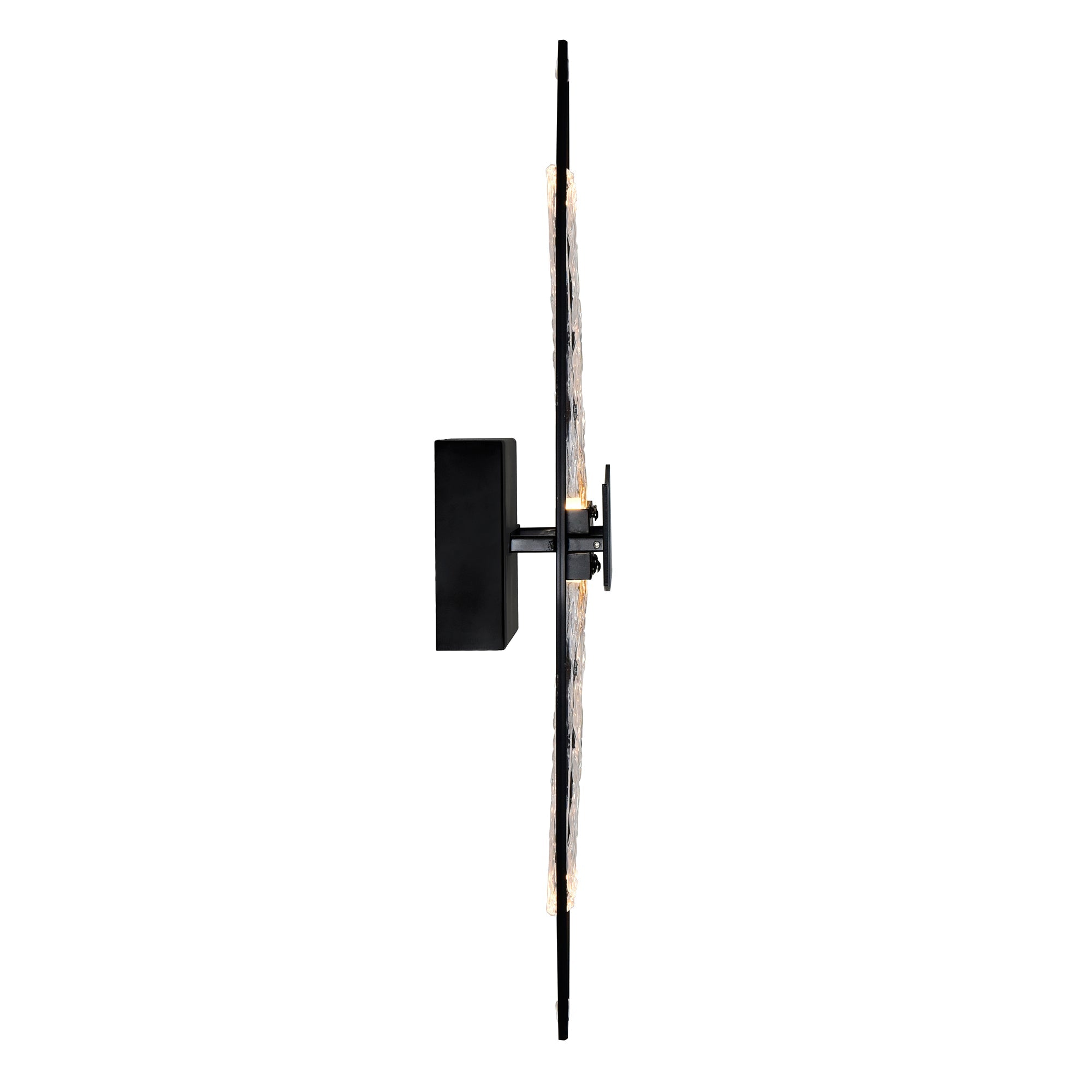 Guadiana Integrated LED 8in Black Wall Light with Handcrafted Glass - CWI Lighting