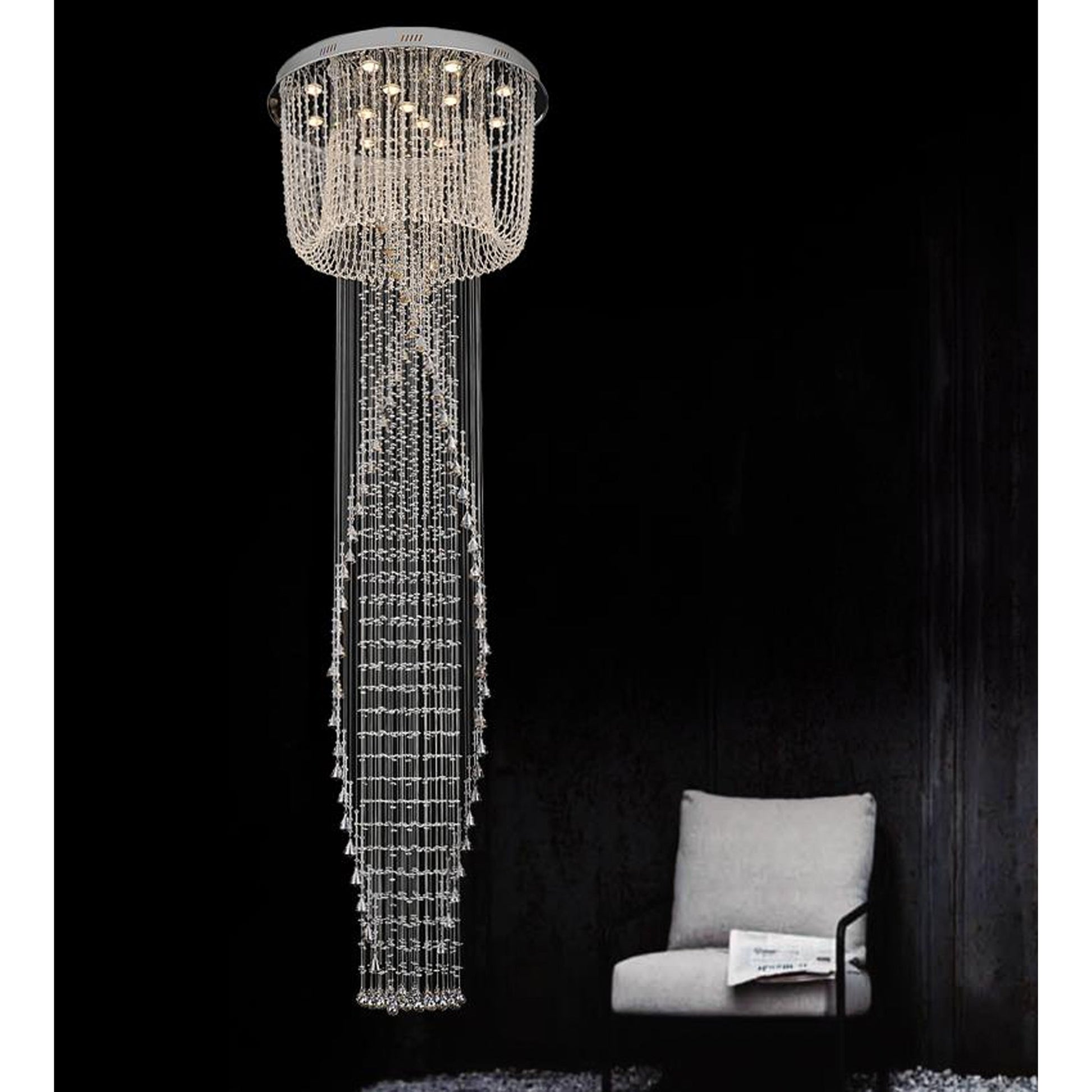 Hallway 13 Light Chandelier With Chrome Finish - CWI Lighting