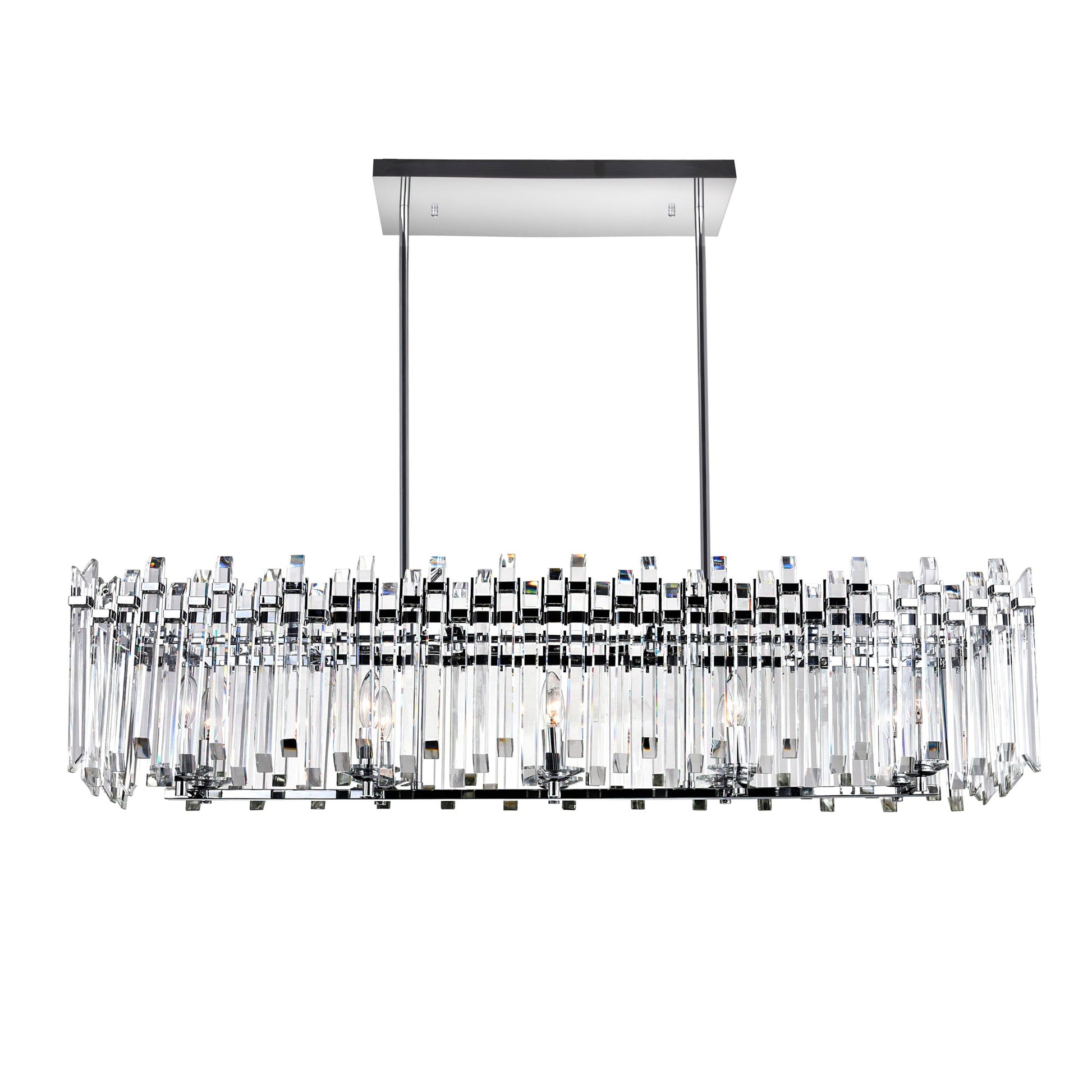 Henrietta 10 Light Chandelier With Chrome Finish - CWI Lighting
