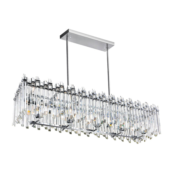 Henrietta 10 Light Chandelier With Chrome Finish - CWI Lighting