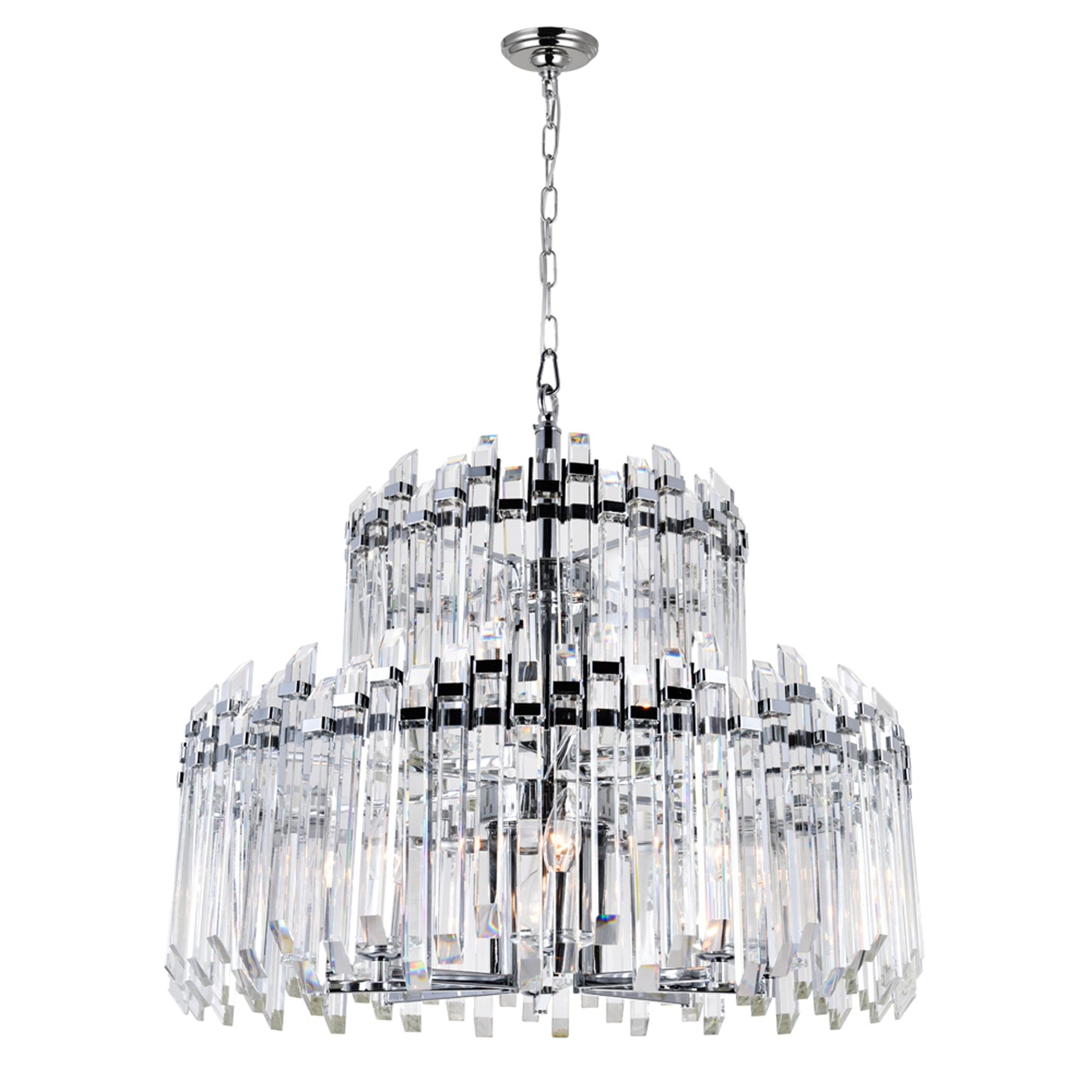 Henrietta 12 Light Chandelier With Chrome Finish - CWI Lighting