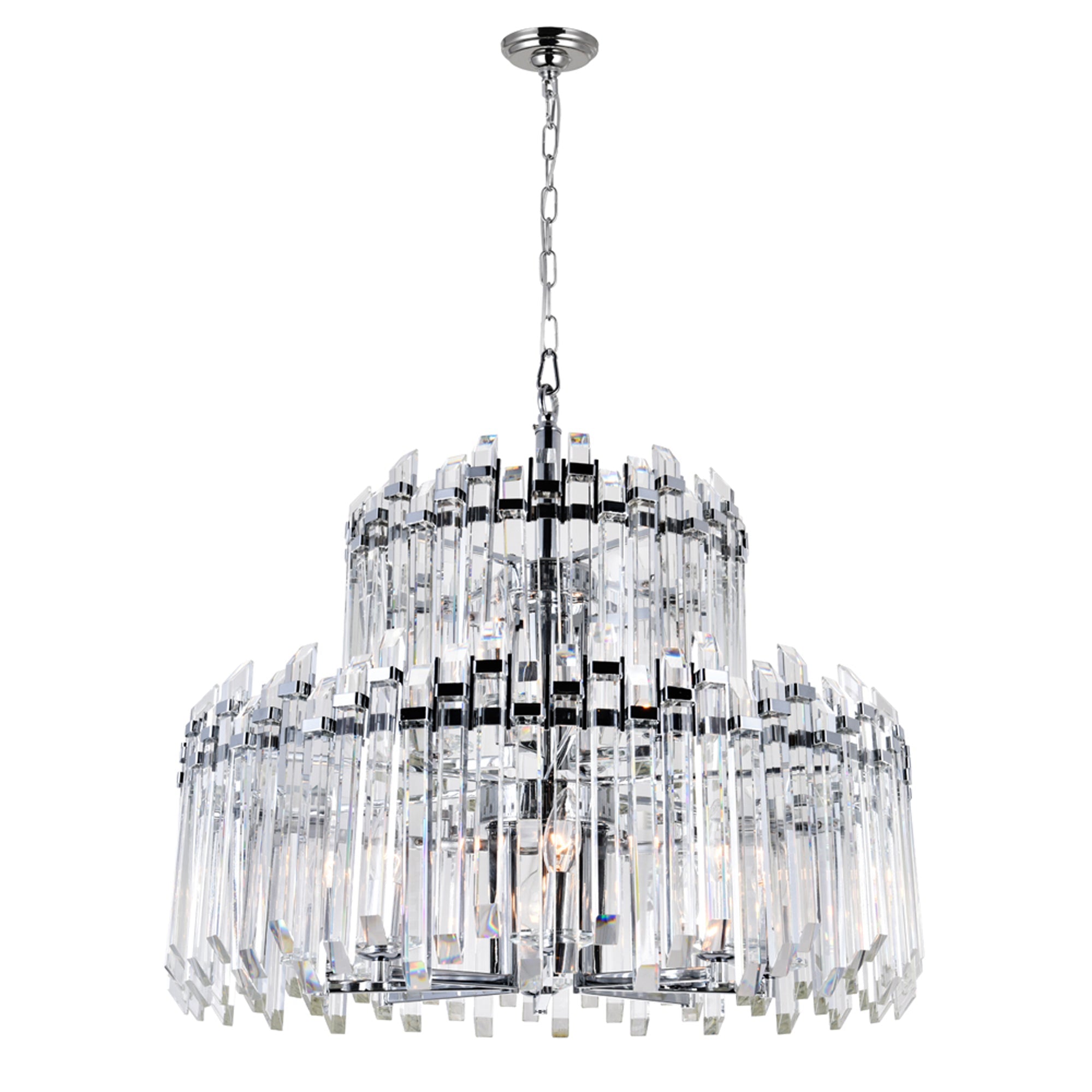 Henrietta 12 Light Chandelier With Chrome Finish - CWI Lighting