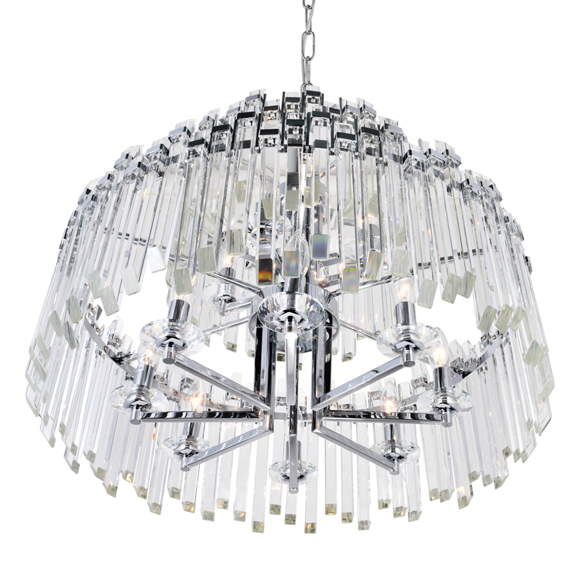 Henrietta 12 Light Chandelier With Chrome Finish - CWI Lighting