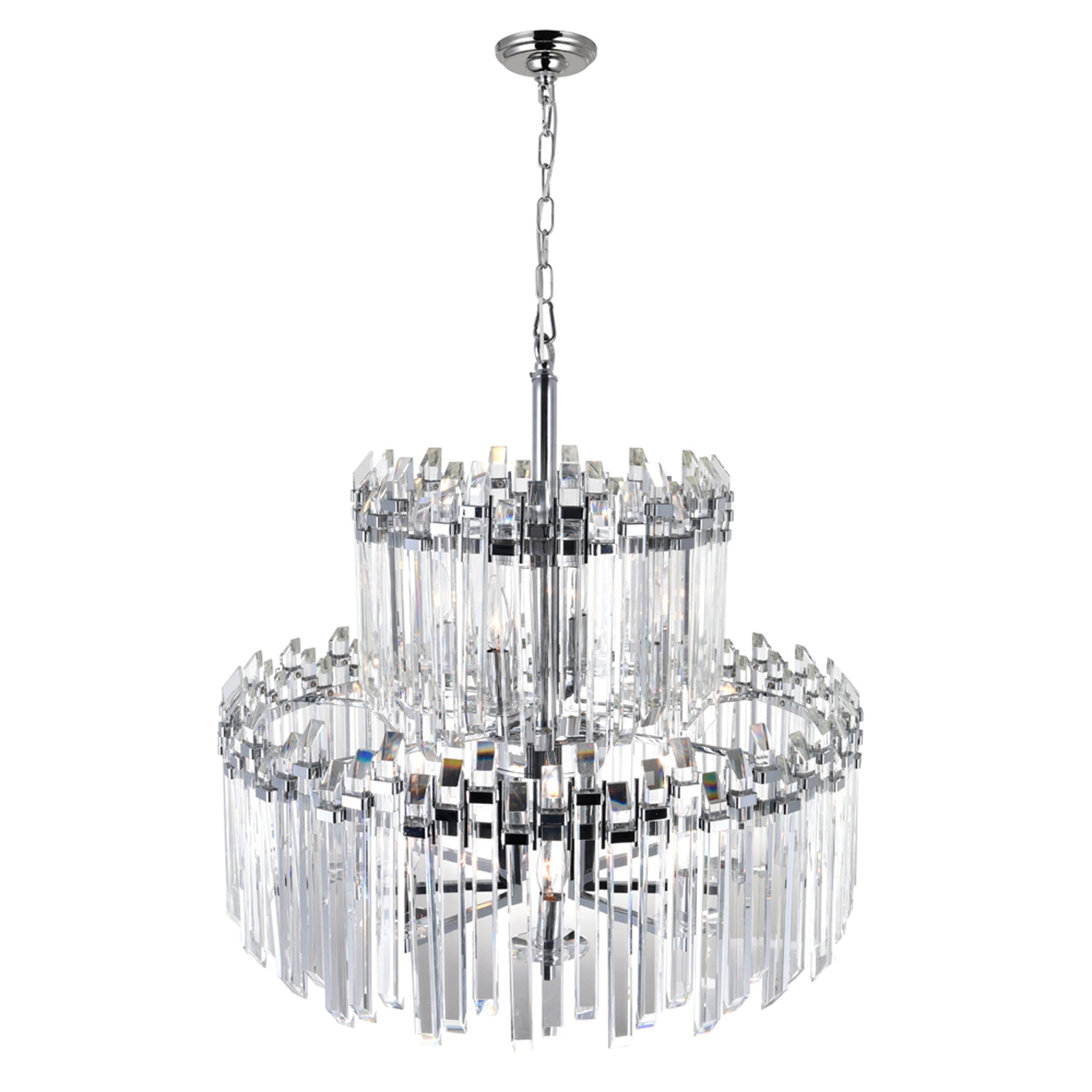 Henrietta 12 Light Chandelier With Chrome Finish - CWI Lighting