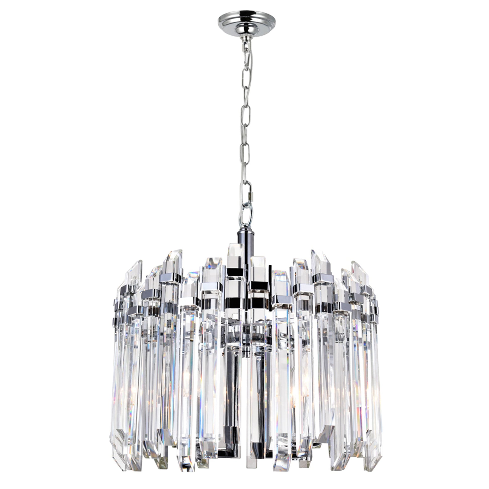 Henrietta 4 Light Chandelier With Chrome Finish - CWI Lighting