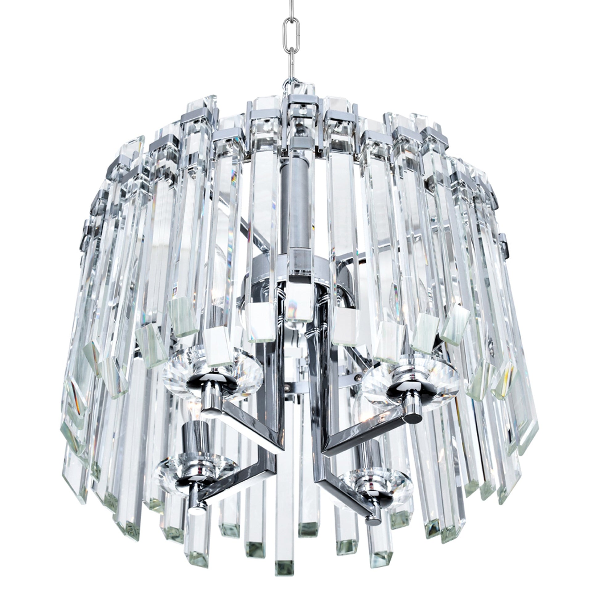 Henrietta 4 Light Chandelier With Chrome Finish - CWI Lighting