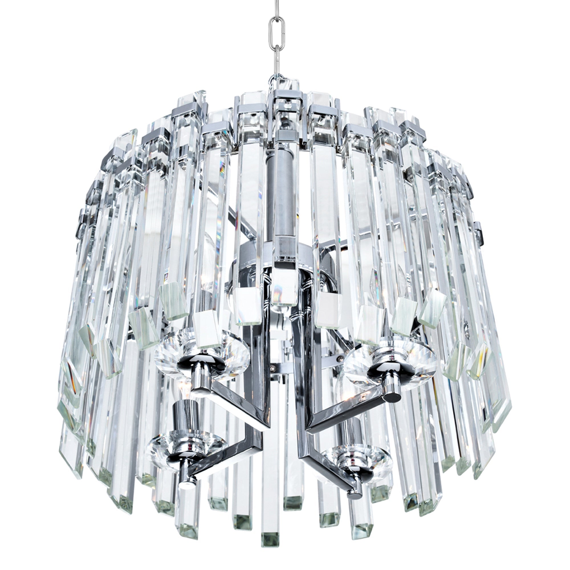 Henrietta 4 Light Chandelier With Chrome Finish - CWI Lighting