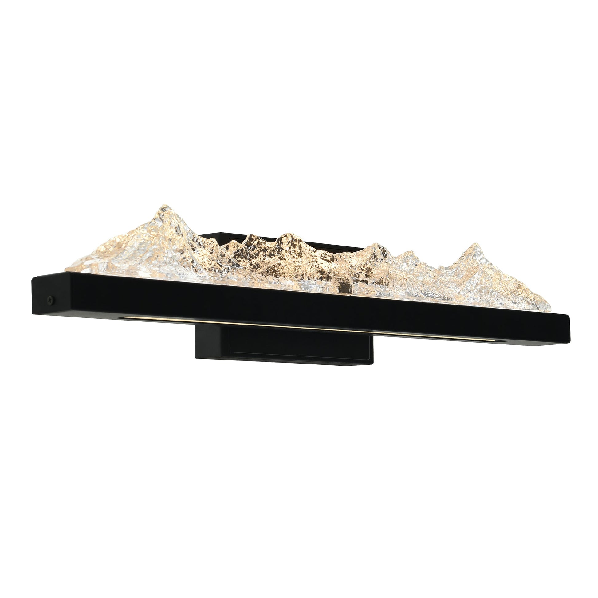 Himalayas Integrated LED 26in Black Vanity Light with Handcrafted Glass - CWI Lighting