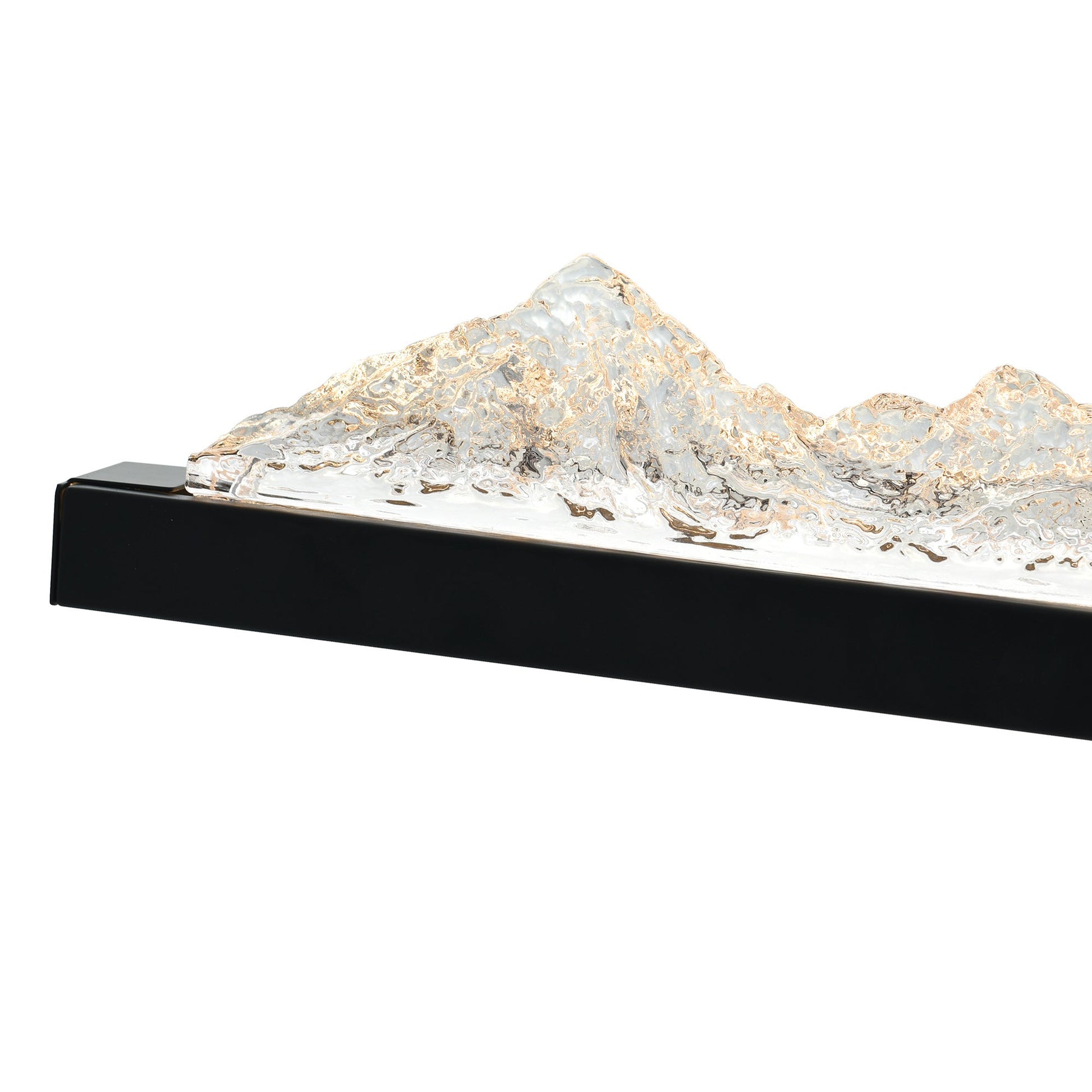 Himalayas Integrated LED 26in Black Vanity Light with Handcrafted Glass - CWI Lighting