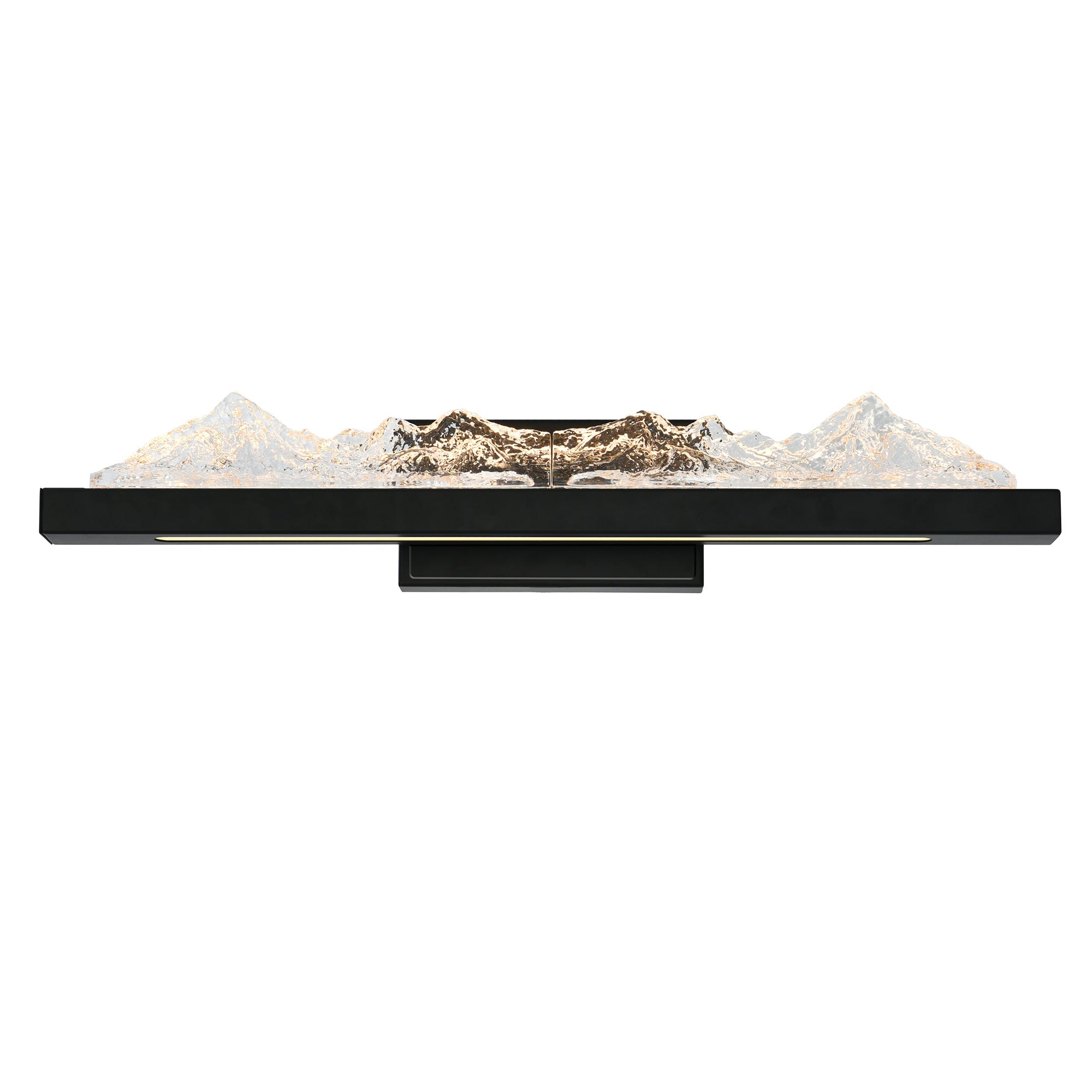 Himalayas Integrated LED 26in Black Vanity Light with Handcrafted Glass - CWI Lighting