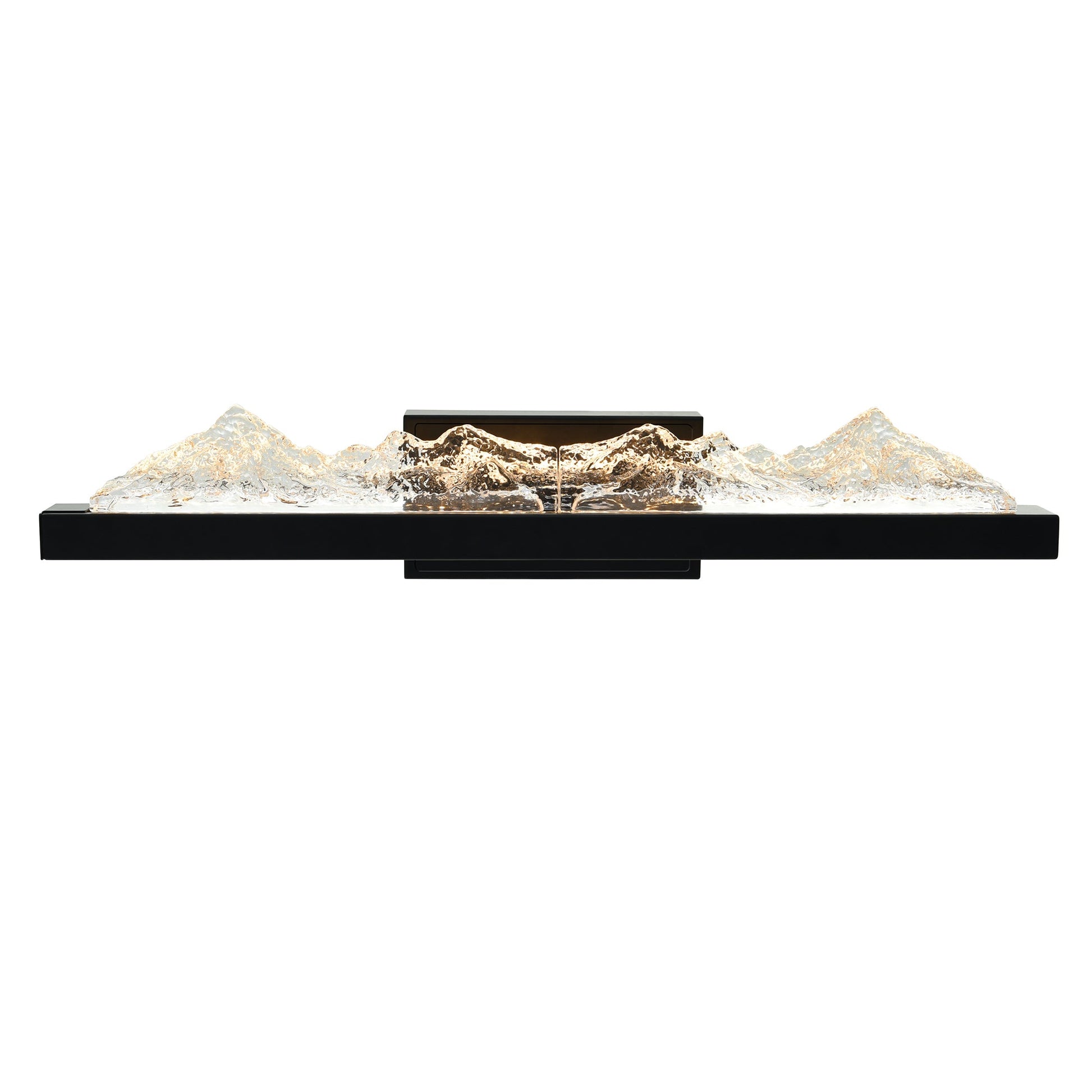 Himalayas Integrated LED 26in Black Vanity Light with Handcrafted Glass - CWI Lighting