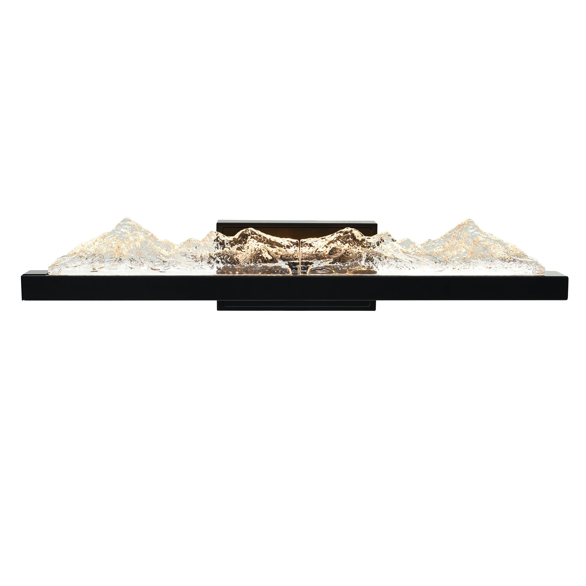 Himalayas Integrated LED 26in Black Vanity Light with Handcrafted Glass - CWI Lighting
