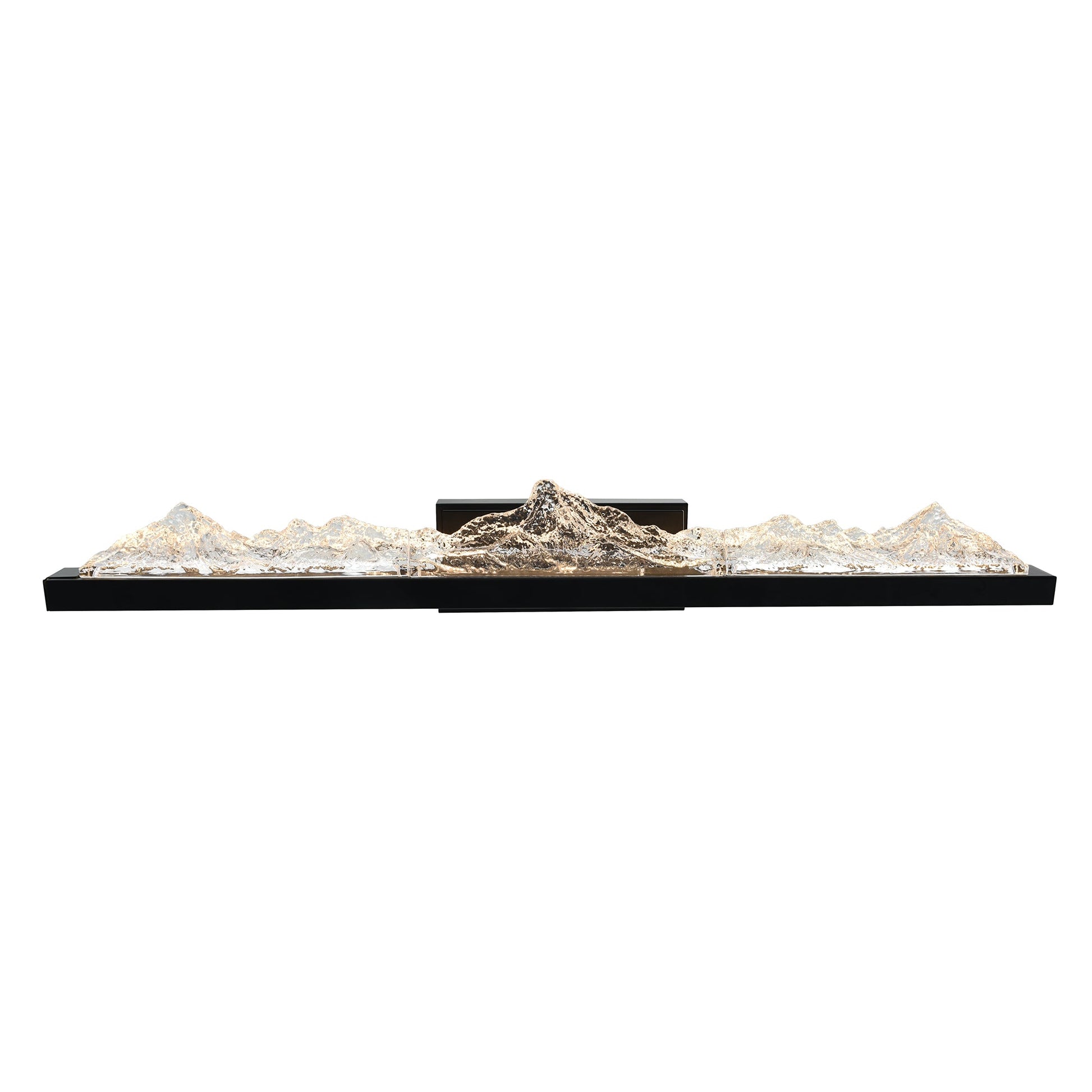 Himalayas Integrated LED 36in Black Vanity Light with Handcrafted Glass - CWI Lighting