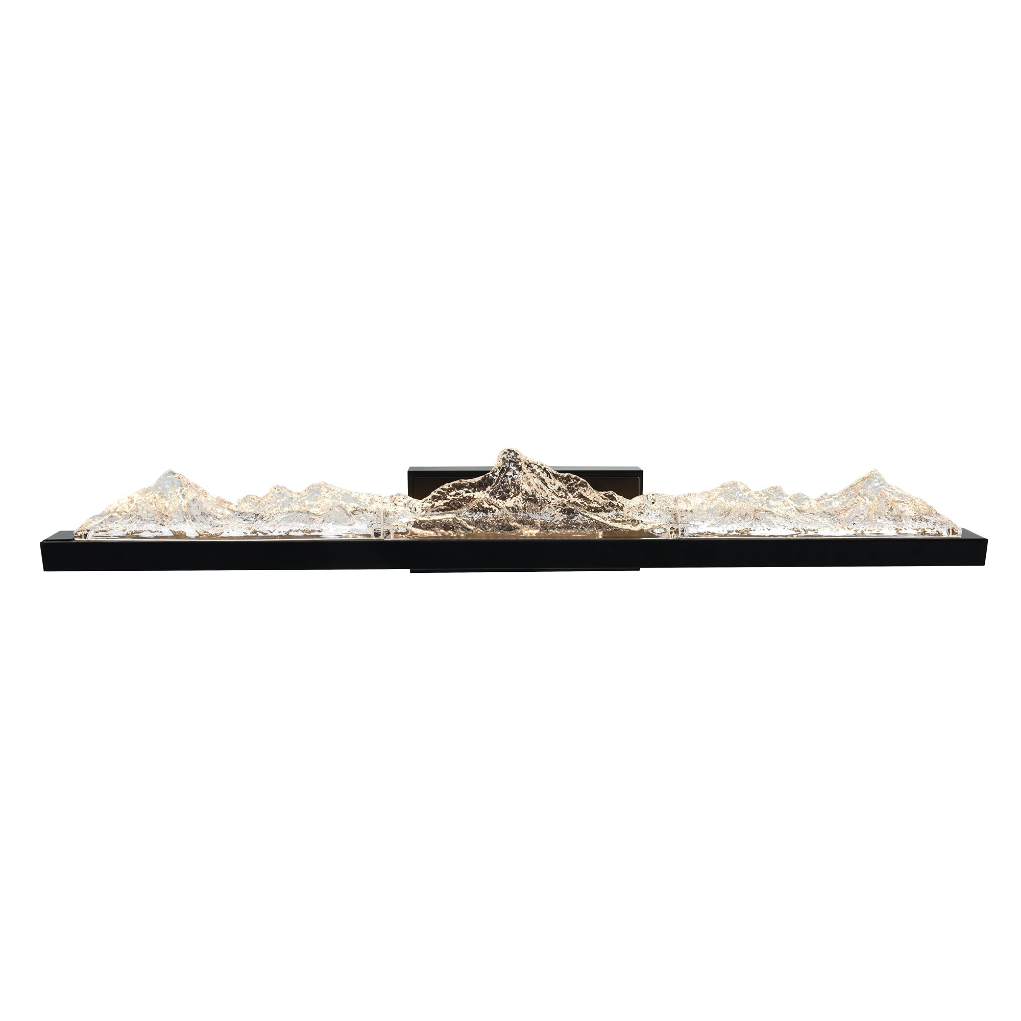 Himalayas Integrated LED 36in Black Vanity Light with Handcrafted Glass - CWI Lighting