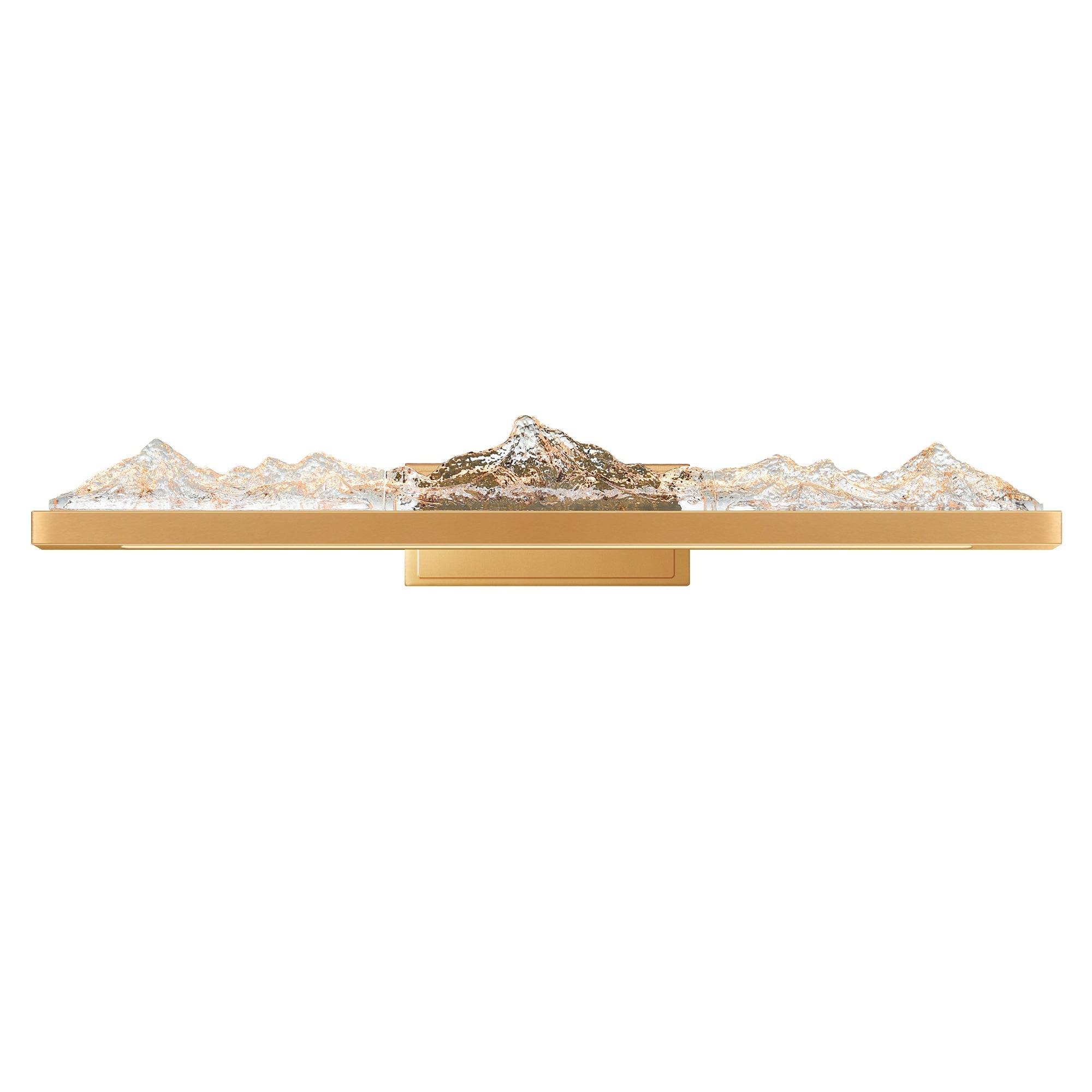 Himalayas Integrated LED 36in Brass Vanity Light with Handcrafted Glass - CWI Lighting