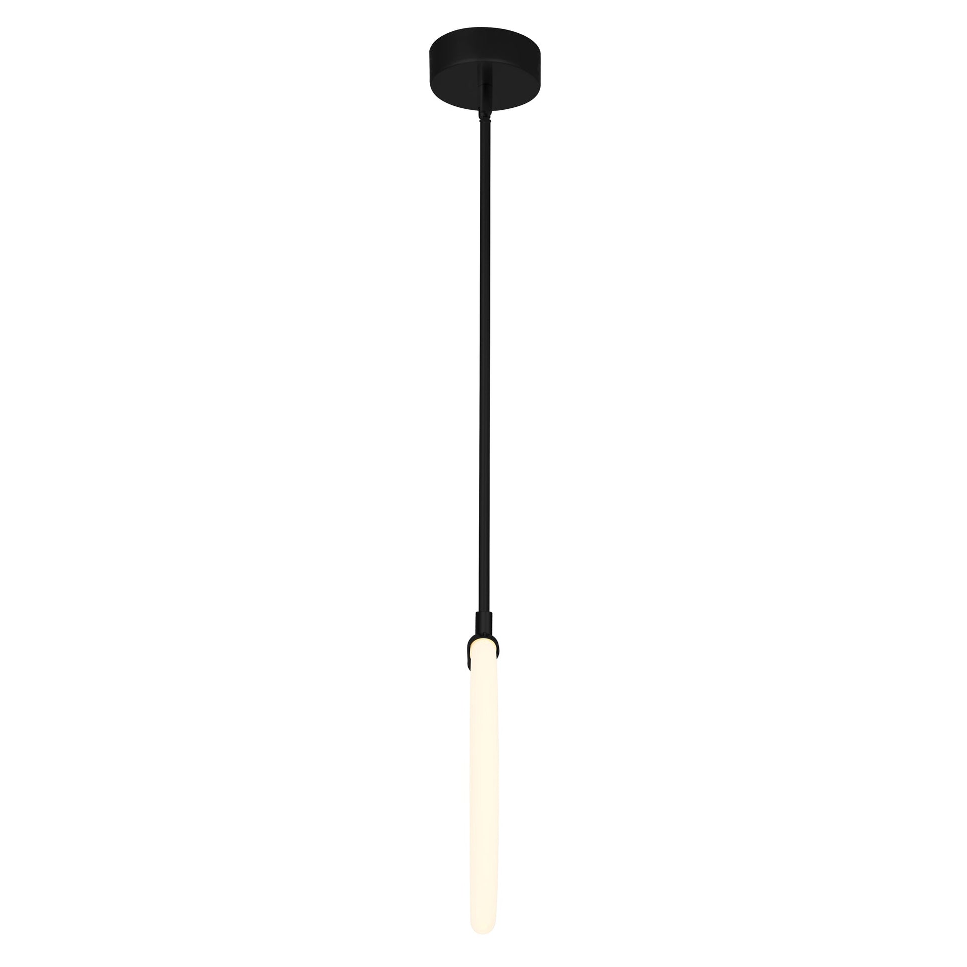 Hoops Integrated LED 10in Black Mini Pendant - CWI Lighting