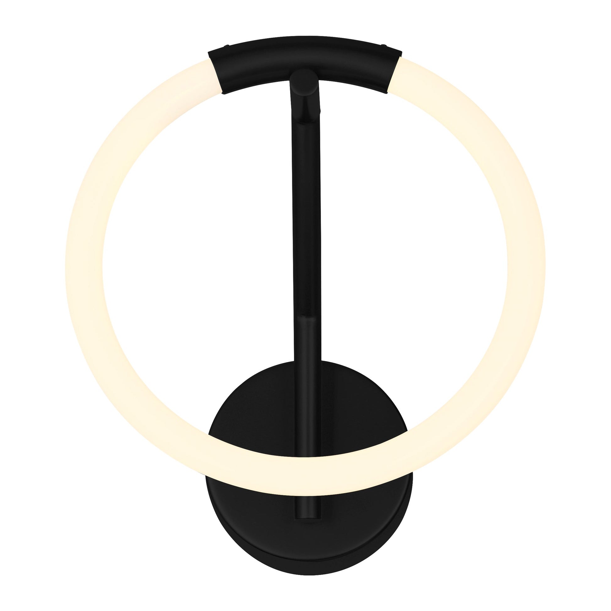 Hoops Integrated LED 10in Black Wall Sconce - CWI Lighting