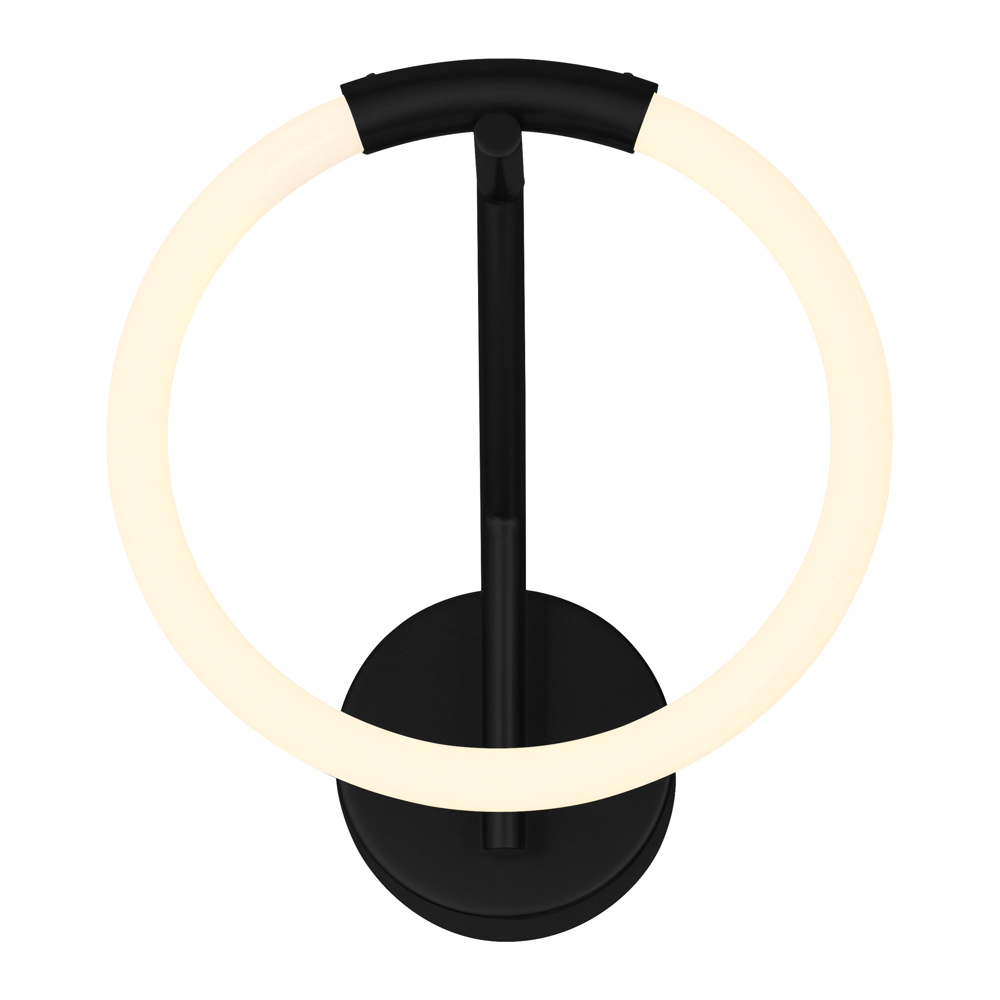 Hoops Integrated LED 10in Black Wall Sconce - CWI Lighting