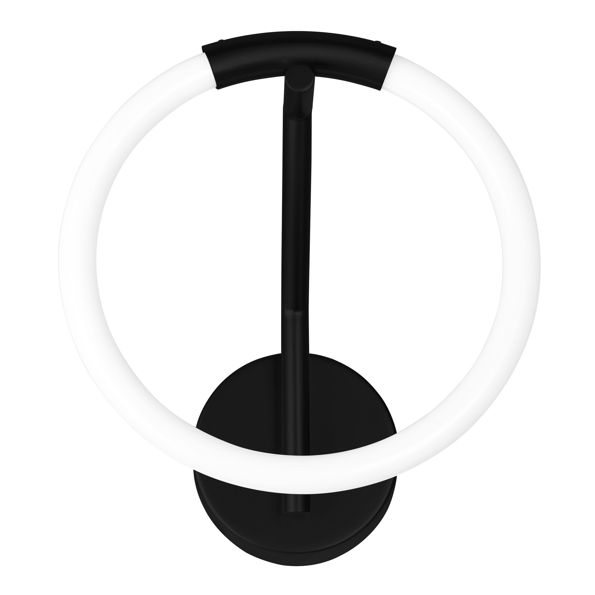 Hoops Integrated LED 10in Black Wall Sconce - CWI Lighting