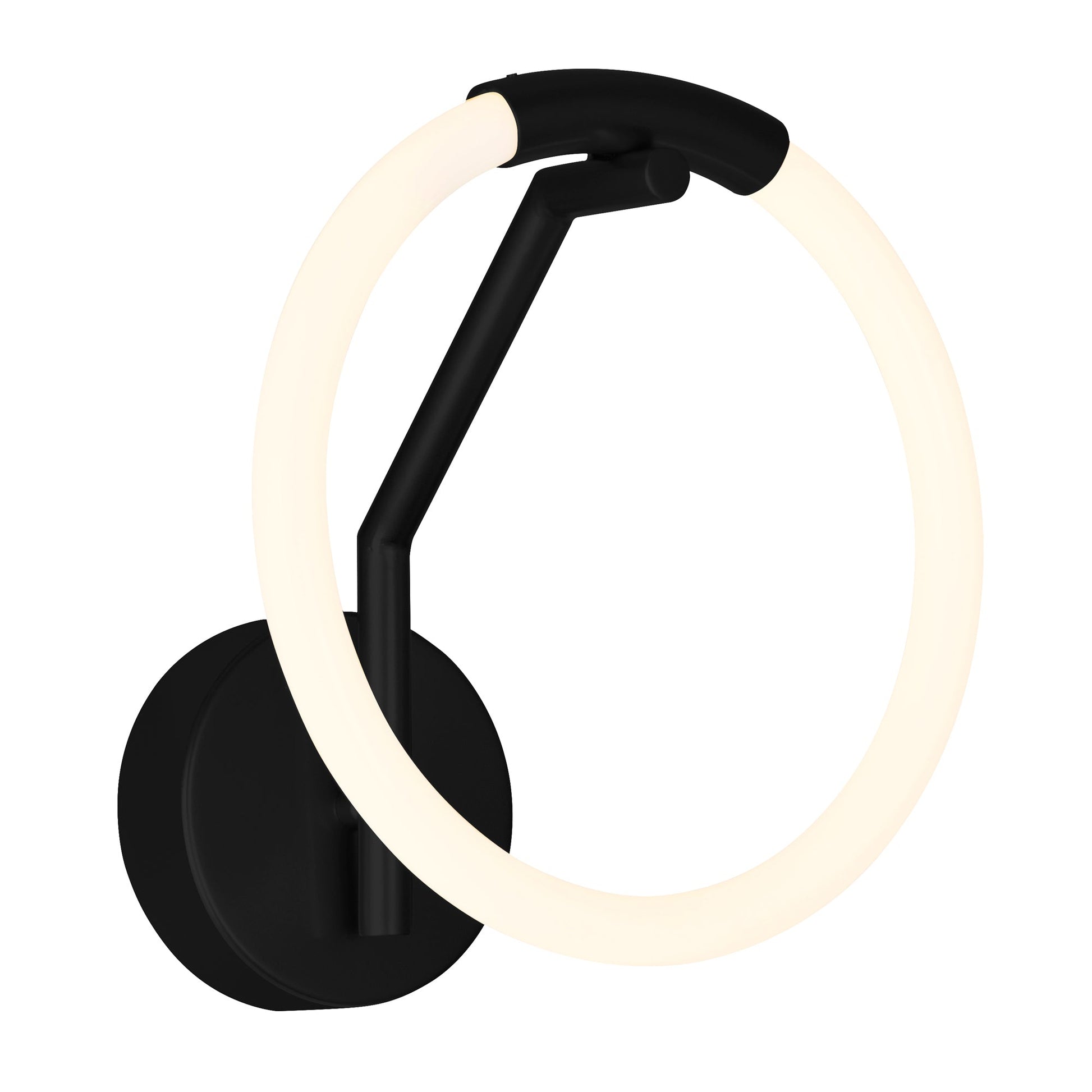 Hoops Integrated LED 10in Black Wall Sconce - CWI Lighting