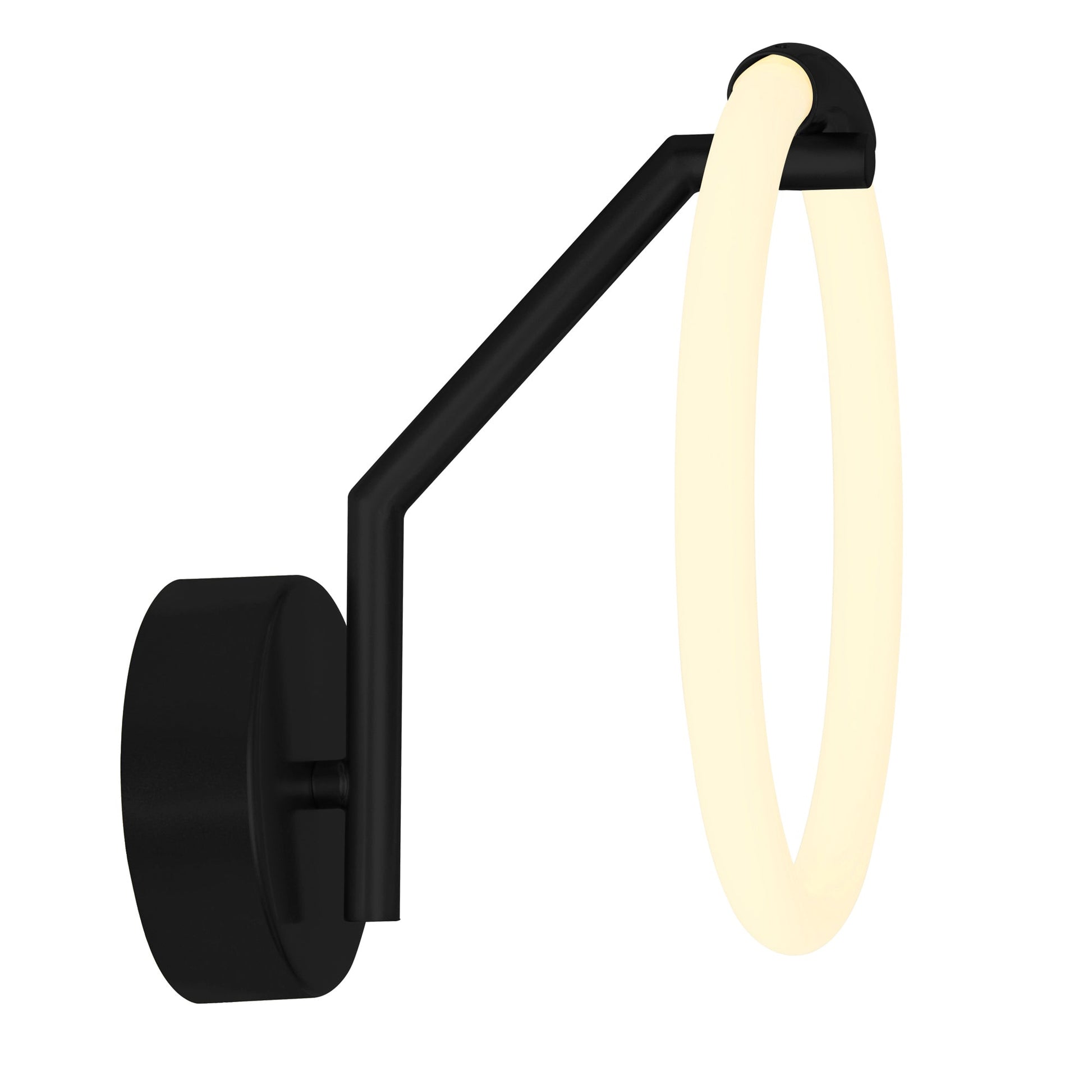 Hoops Integrated LED 10in Black Wall Sconce - CWI Lighting