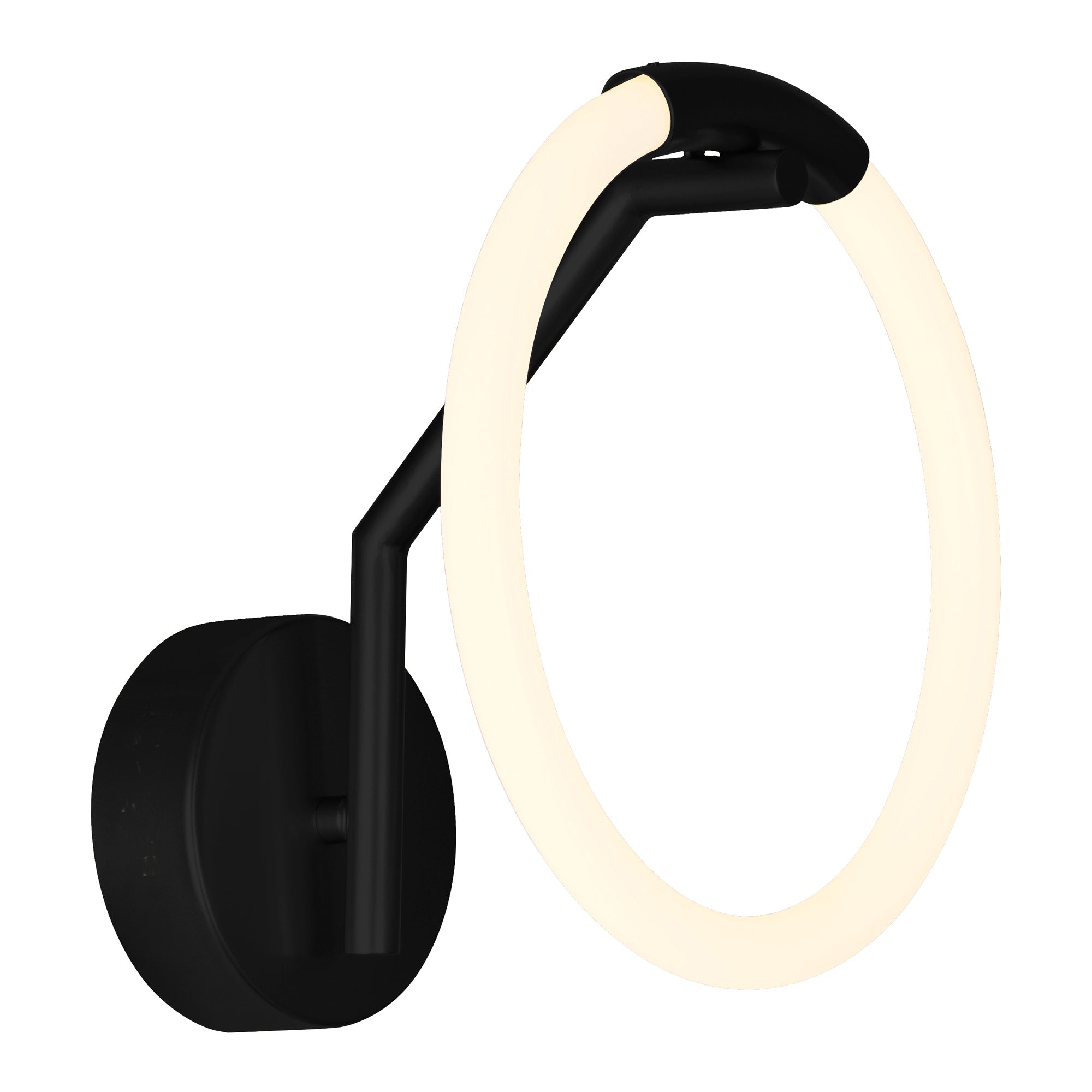 Hoops Integrated LED 10in Black Wall Sconce - CWI Lighting