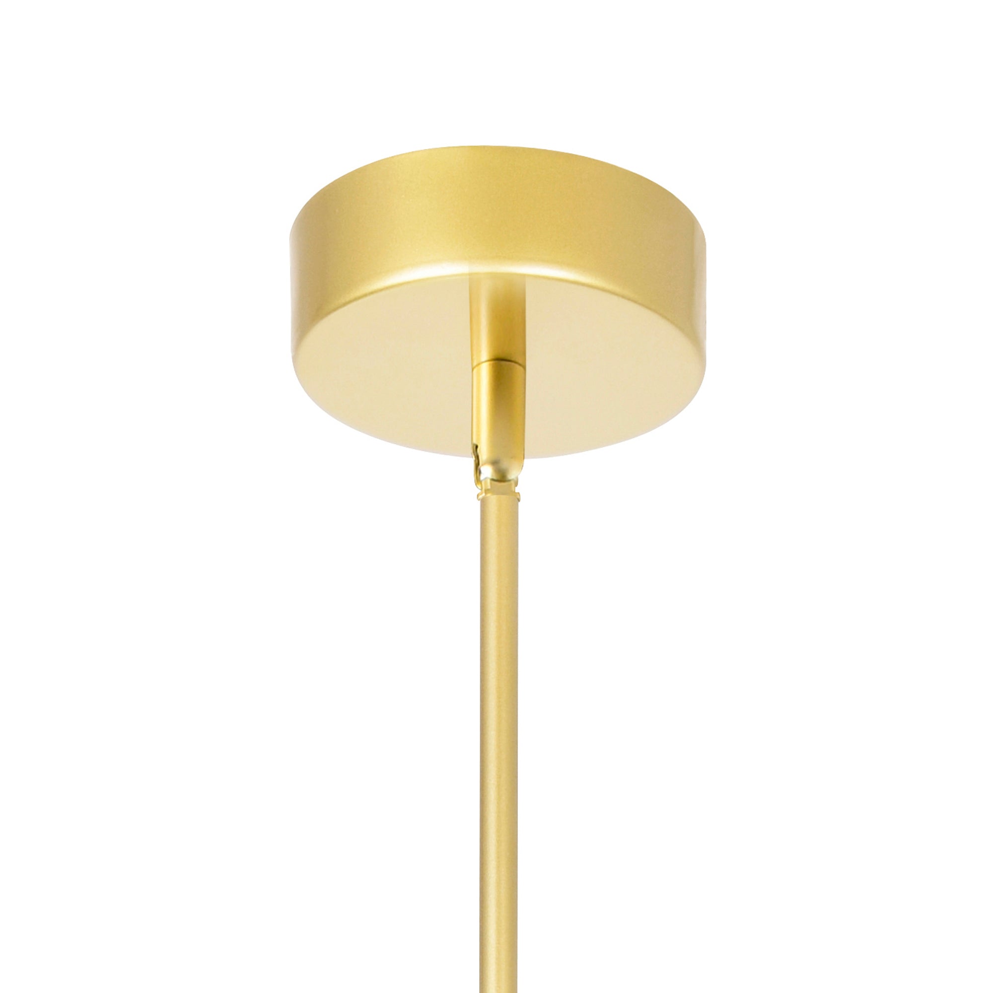 Hoops Integrated LED 10in Satin Gold Mini Pendant - CWI Lighting