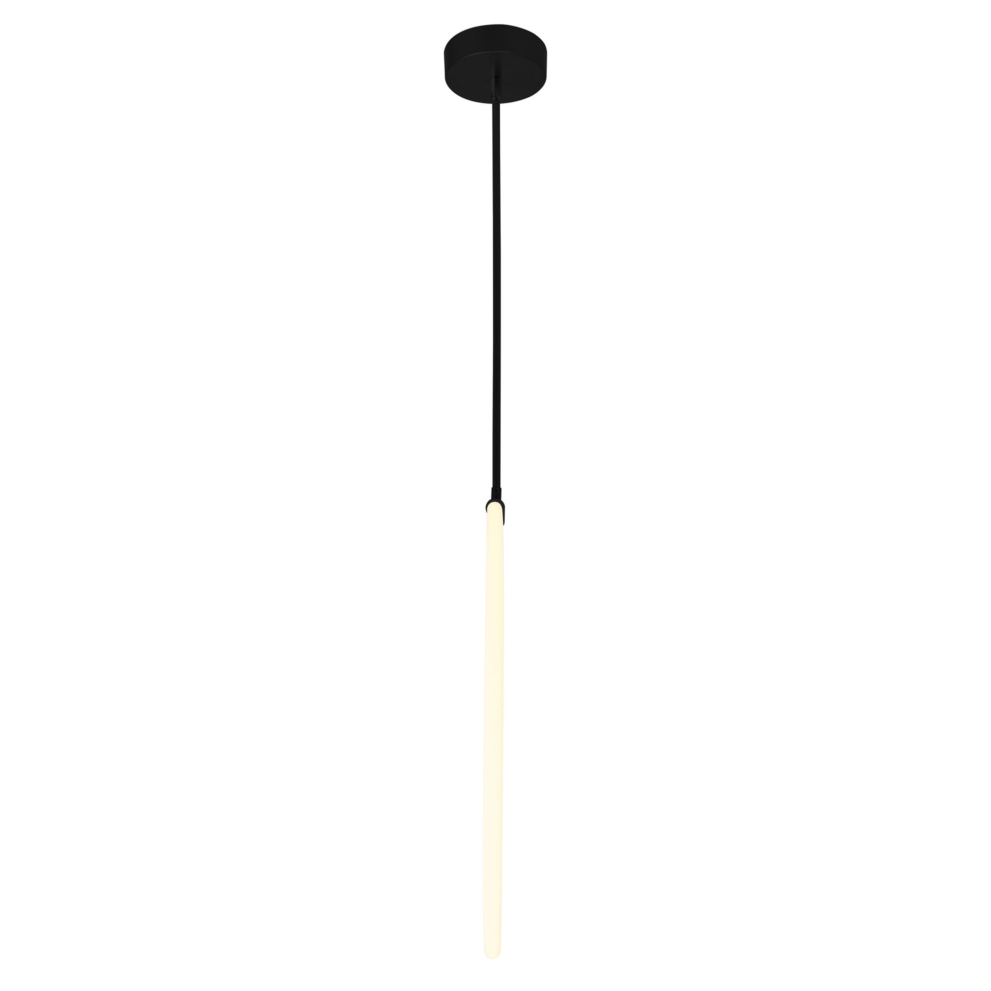 Hoops Integrated LED 24in Black Chandelier - CWI Lighting