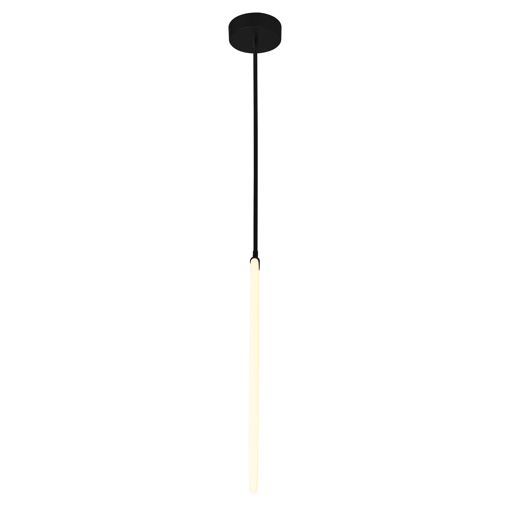 Hoops Integrated LED 24in Black Chandelier - CWI Lighting